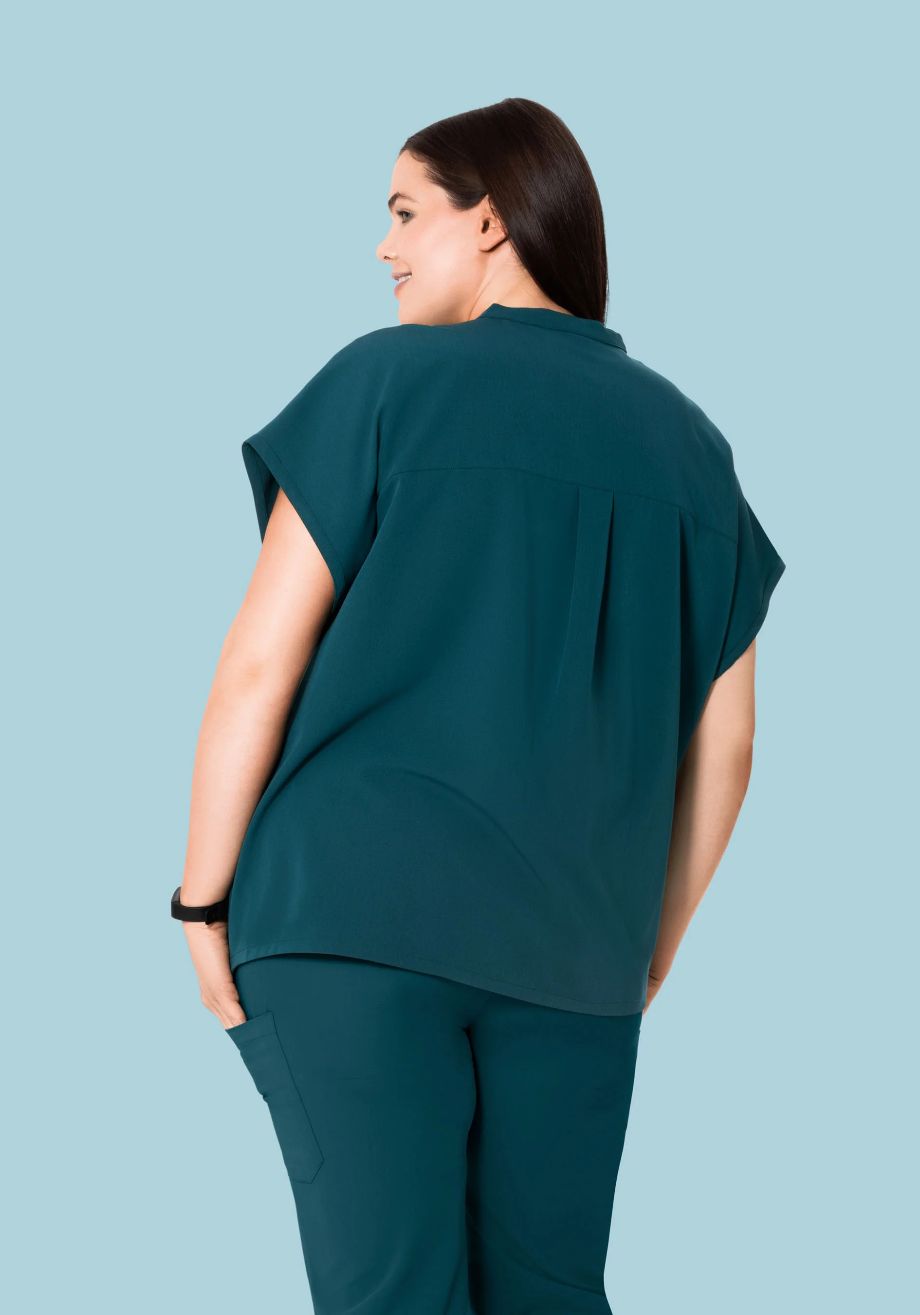 Mandarin Dolman Top Caribbean Blue - Image 8