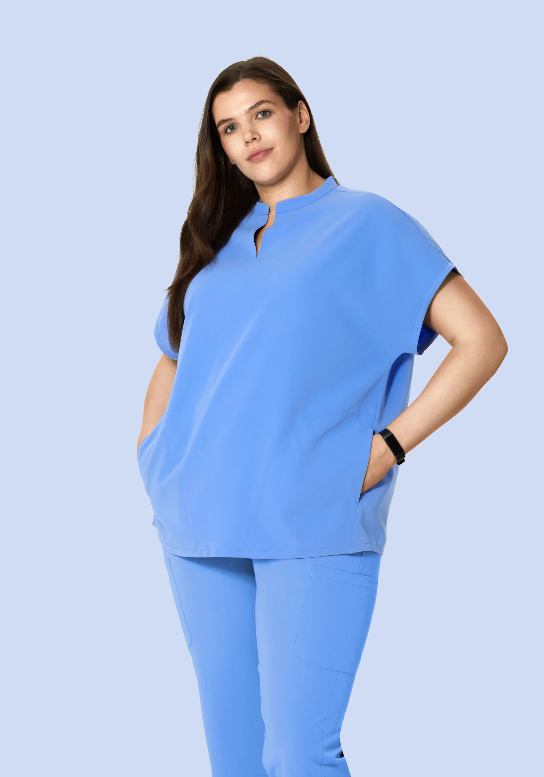 Mandarin Dolman Top Ceil Blue - Image 5