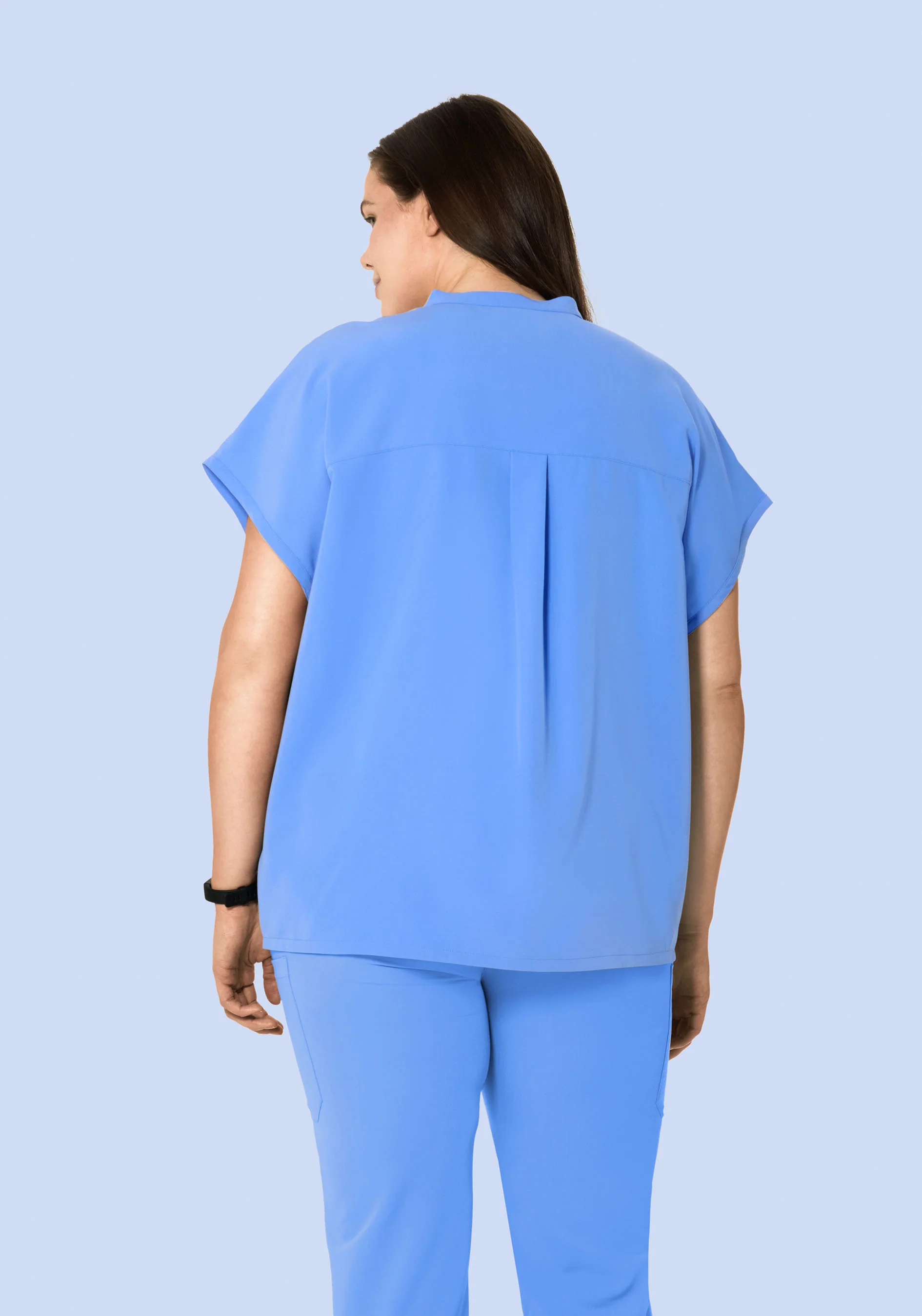 Mandarin Dolman Top Ceil Blue - Image 8
