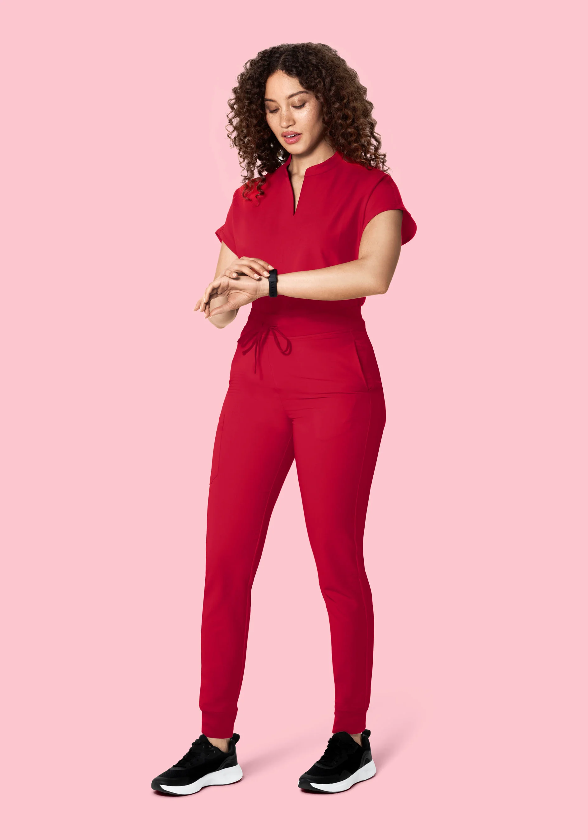 Mandarin Dolman Top Crimson - Image 3