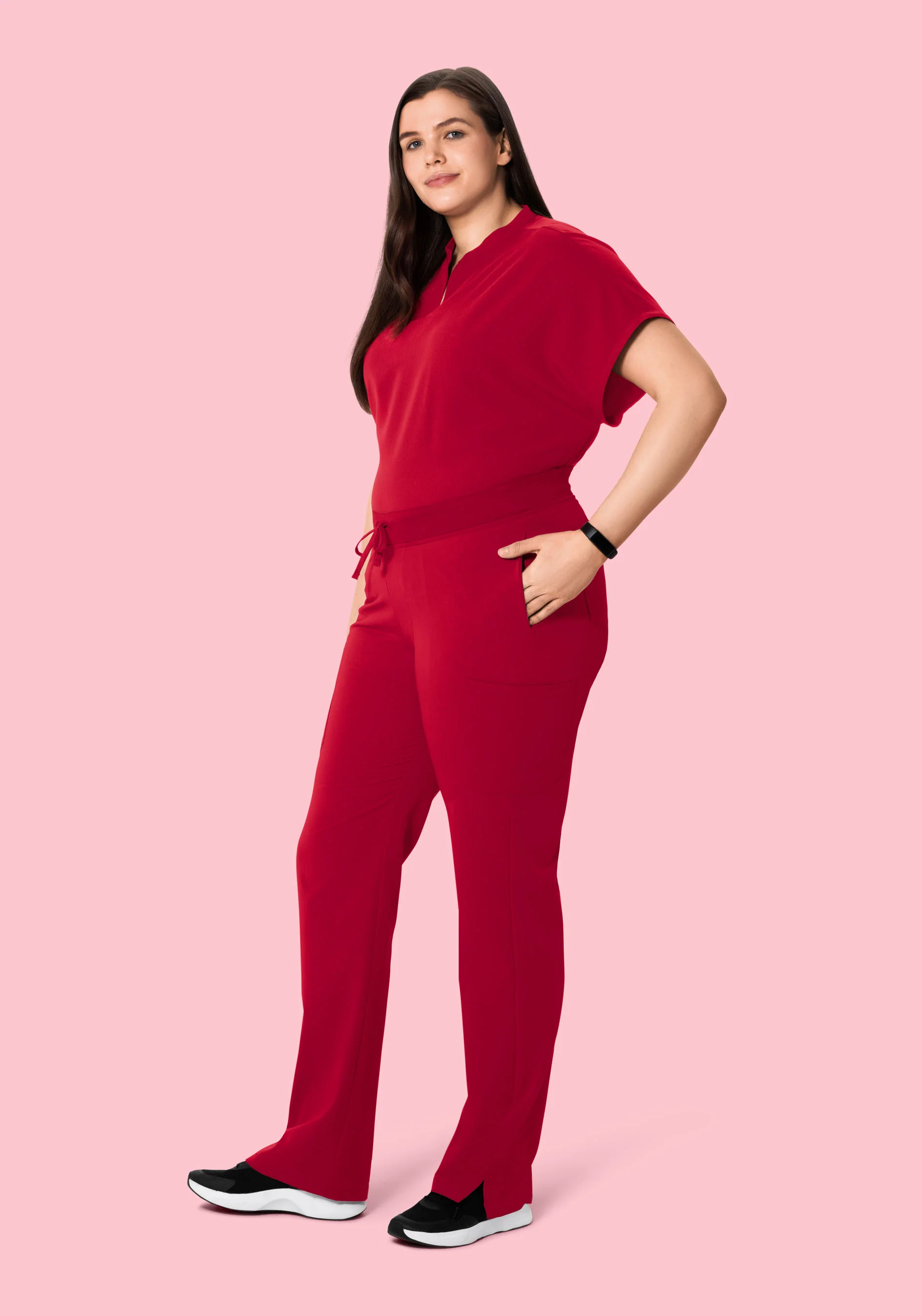 Mandarin Dolman Top Crimson - Image 7