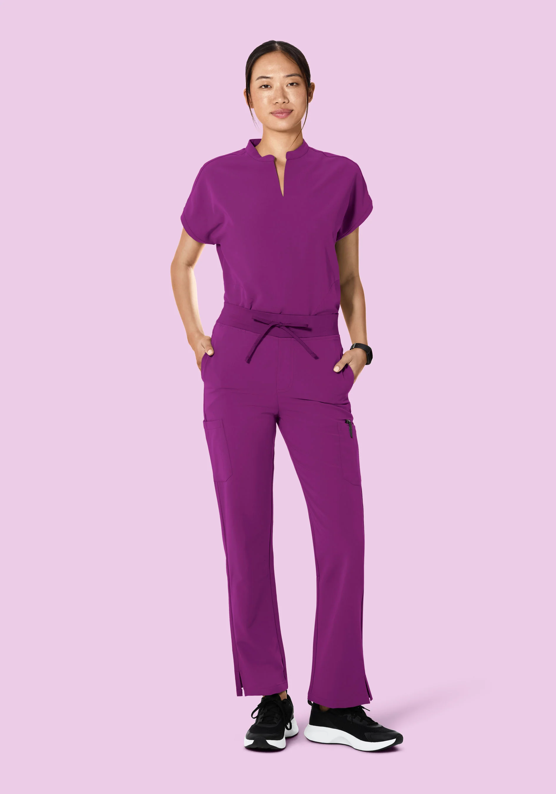 Mandarin Dolman Top Dark Orchid - Image 3
