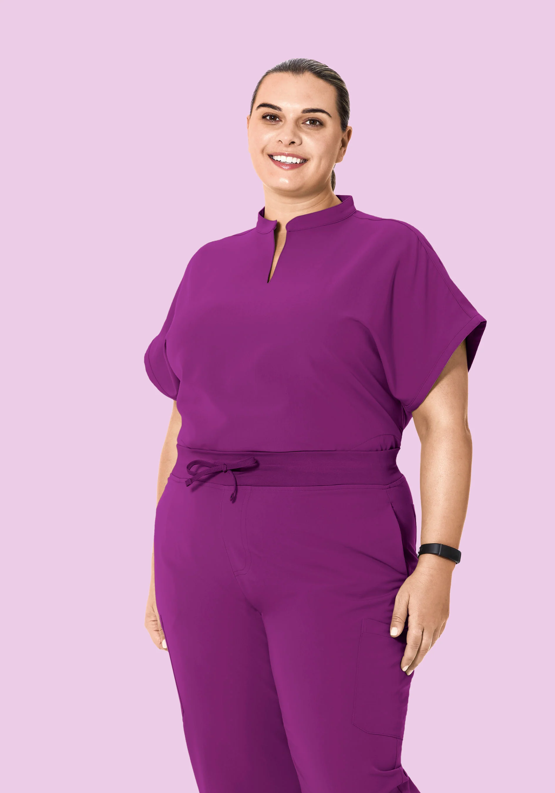 Mandarin Dolman Top Dark Orchid - Image 6