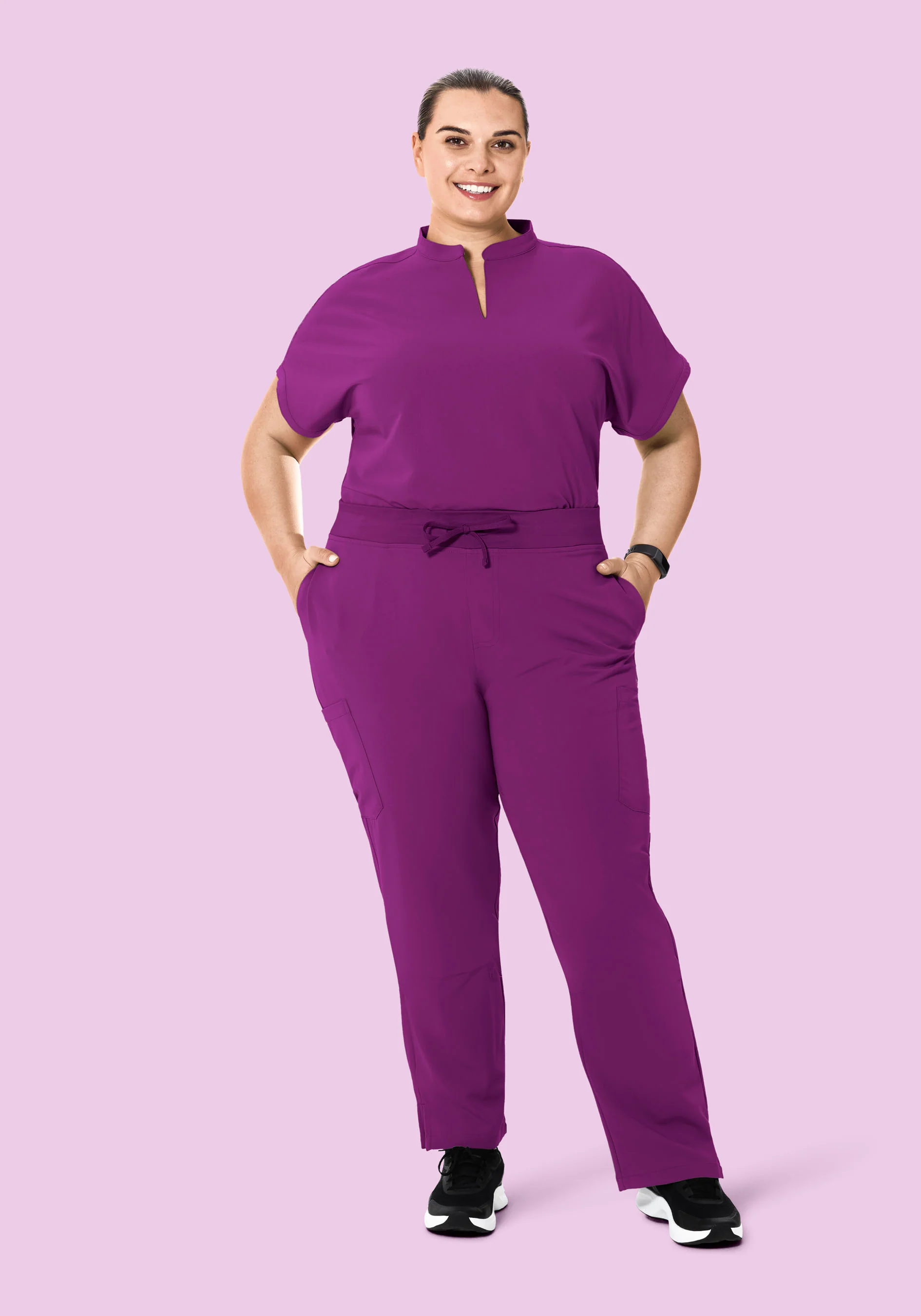 Mandarin Dolman Top Dark Orchid - Image 7