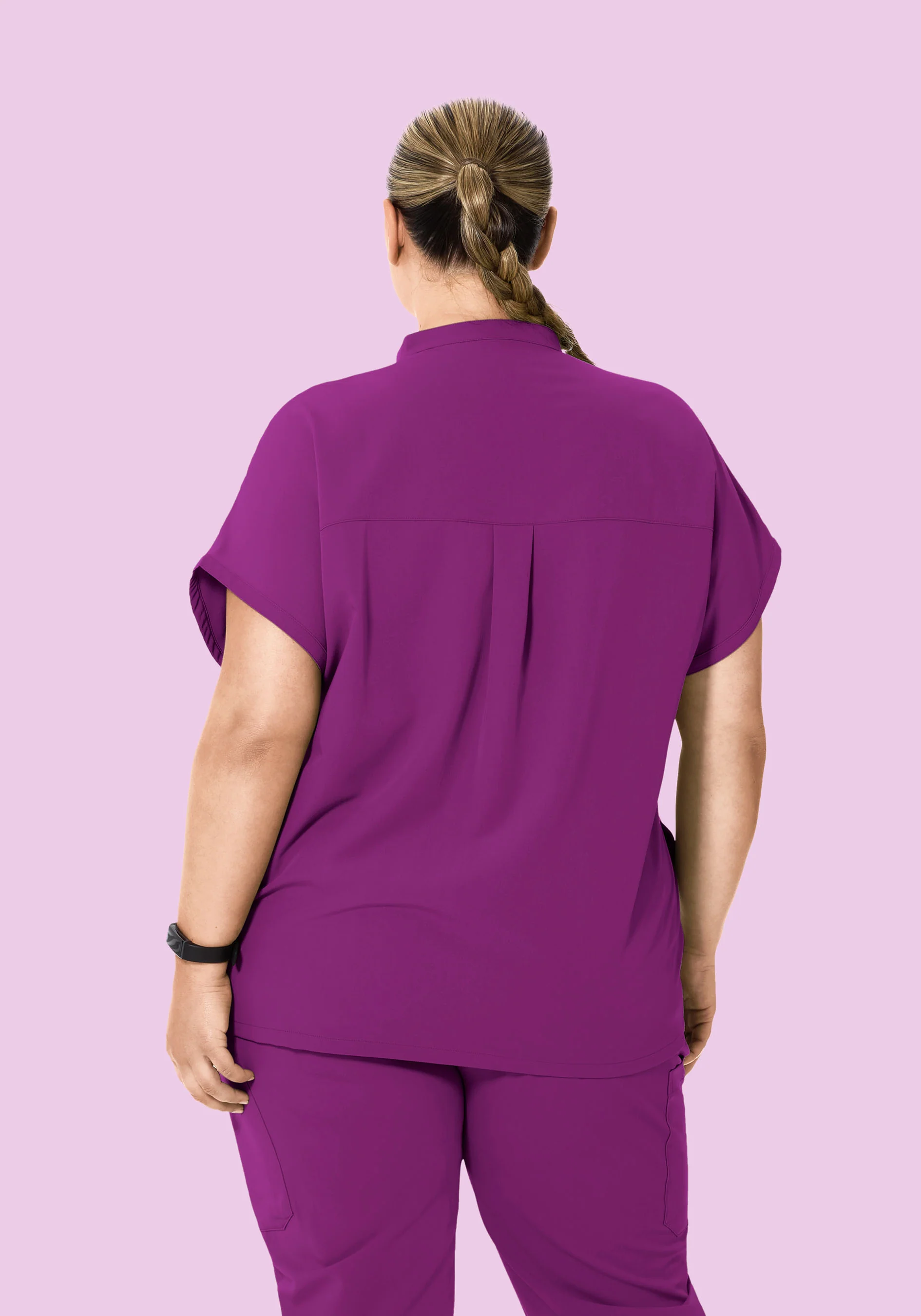 Mandarin Dolman Top Dark Orchid - Image 8