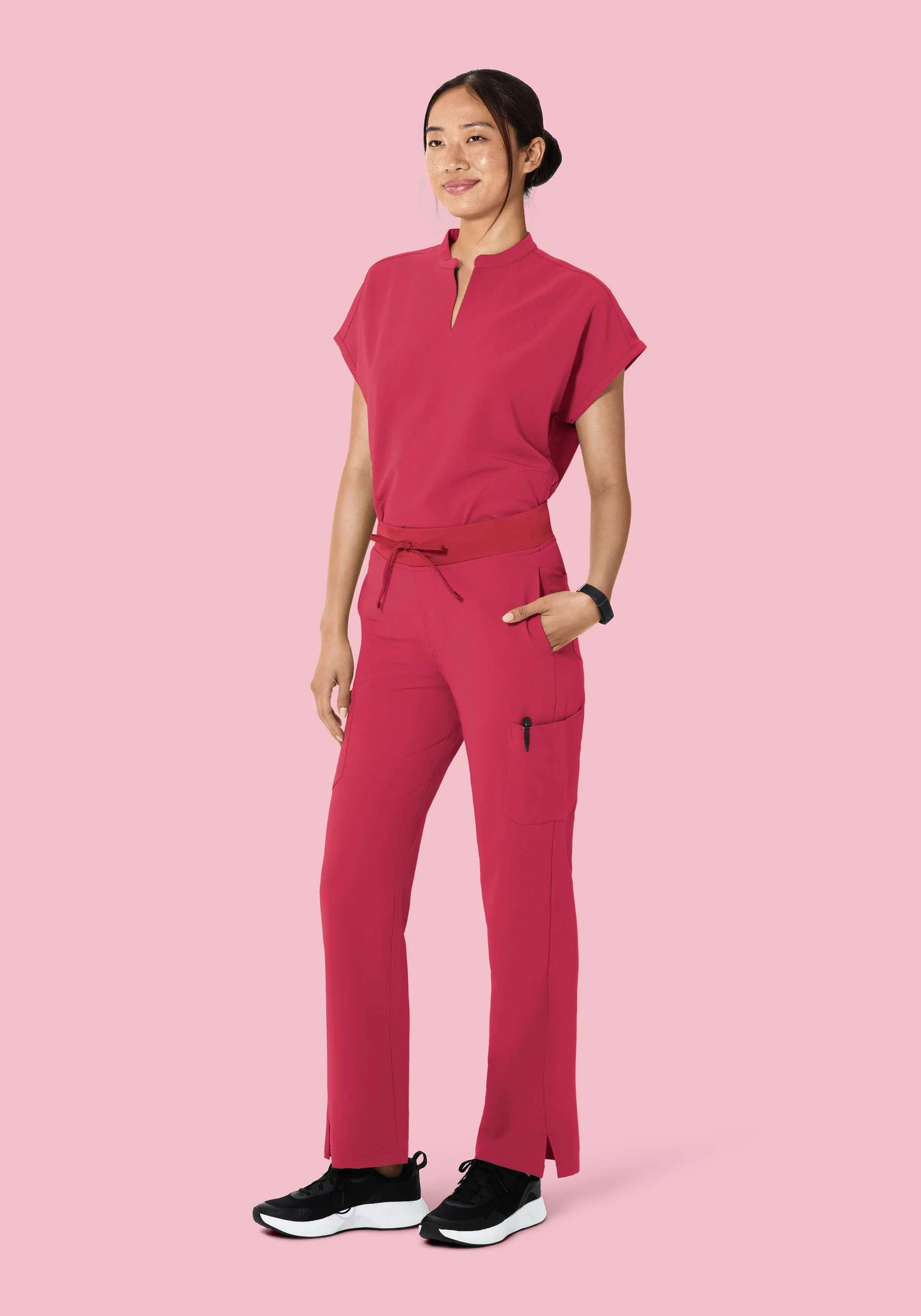 Mandarin Dolman Top Deep Rose - Image 3