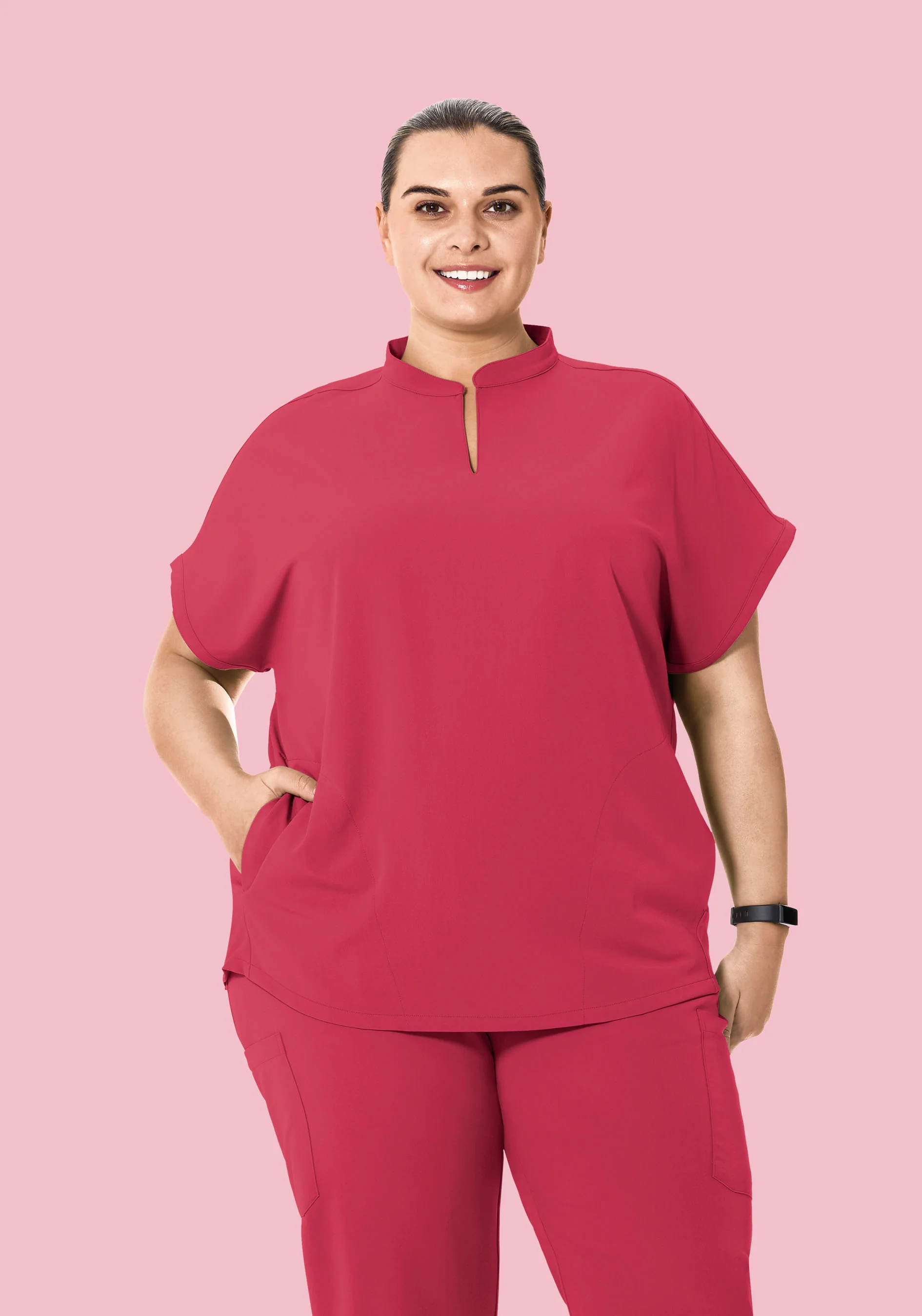 Mandarin Dolman Top Deep Rose - Image 5