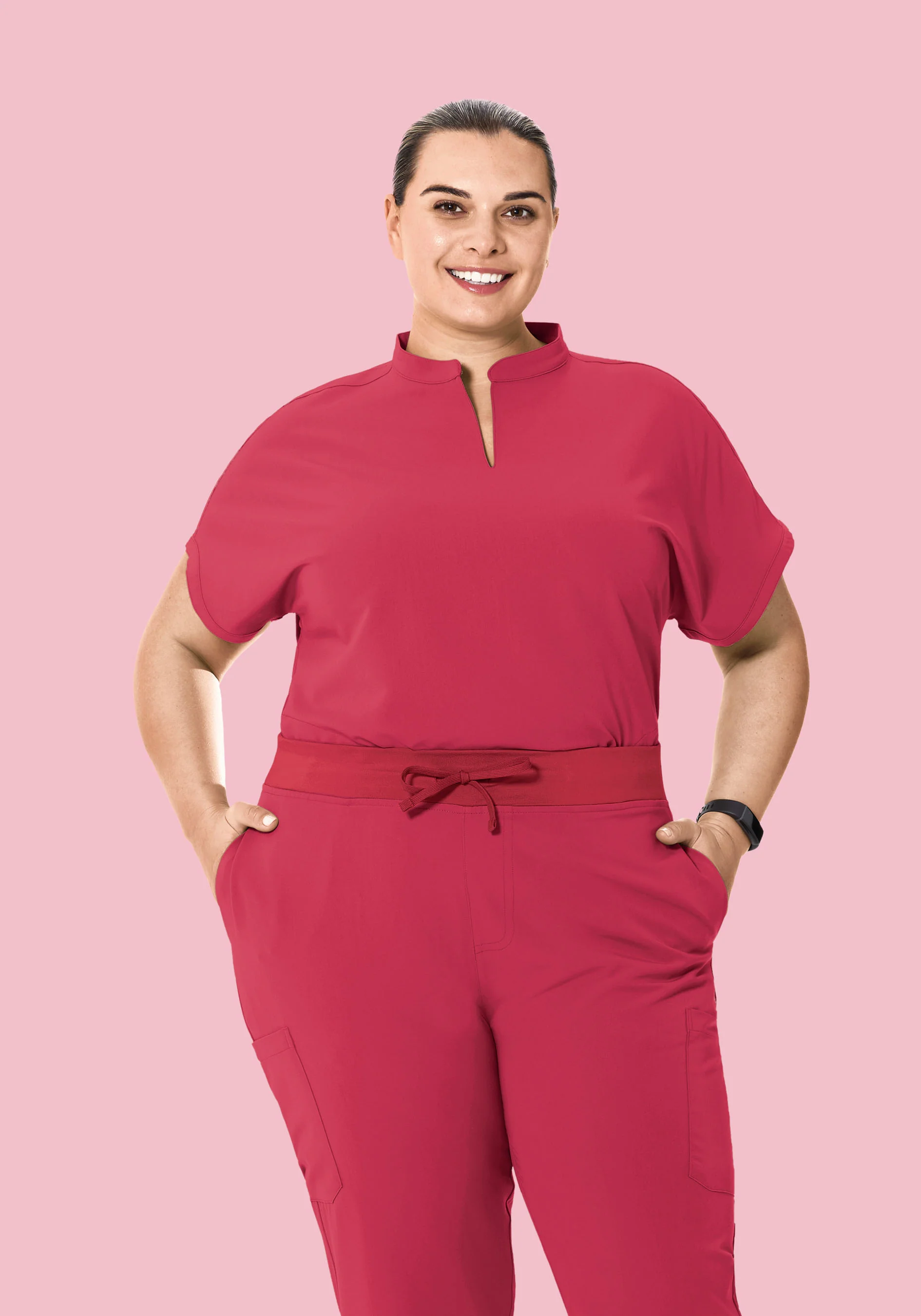Mandarin Dolman Top Deep Rose - Image 6