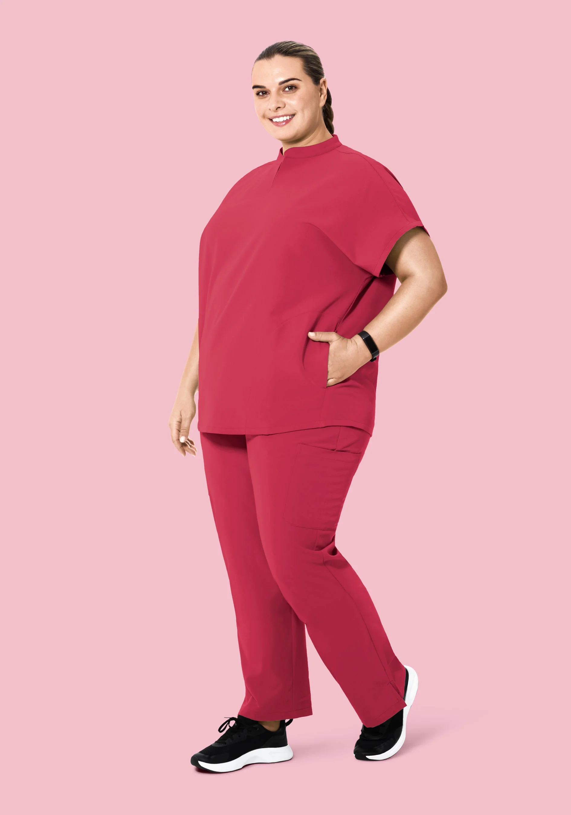 Mandarin Dolman Top Deep Rose - Image 7