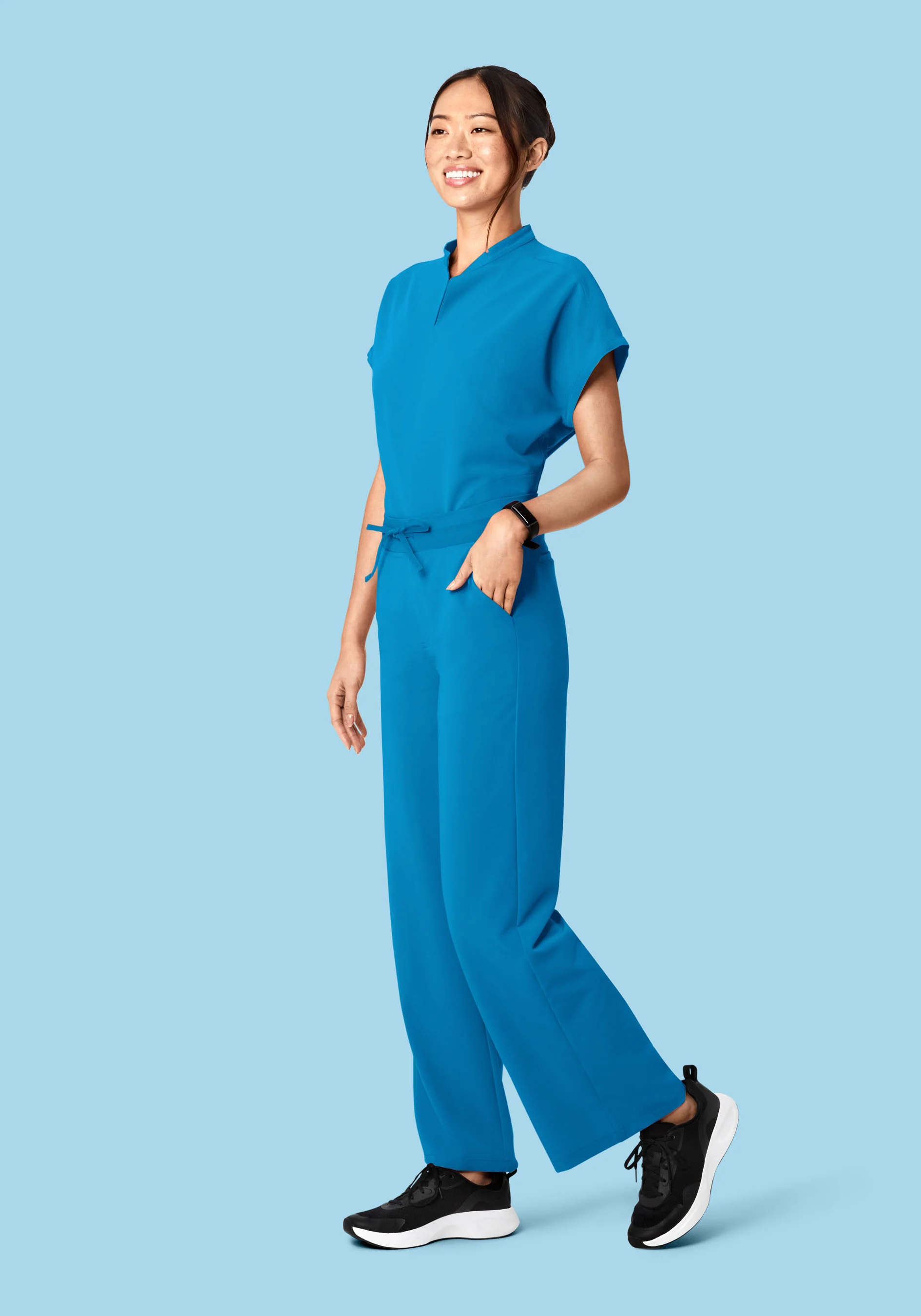 Mandarin Dolman Top Electric Blue - Image 3