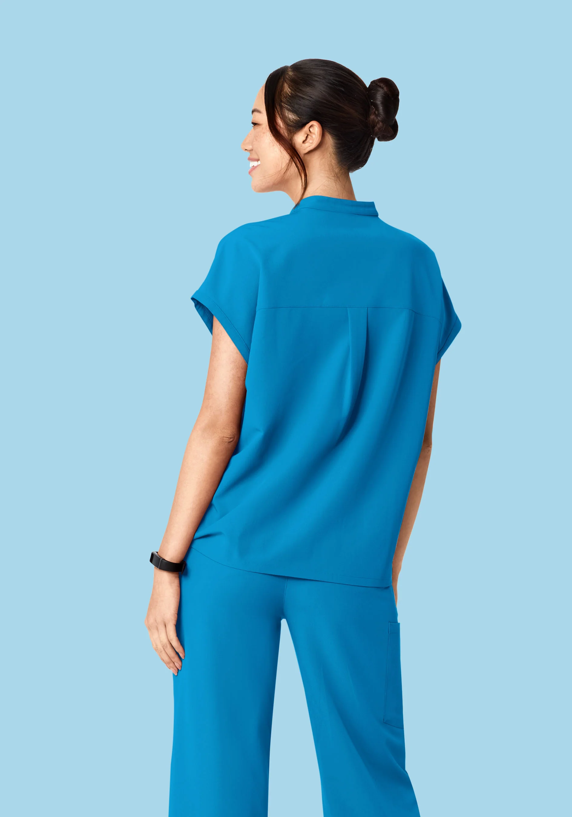 Mandarin Dolman Top Electric Blue - Image 4