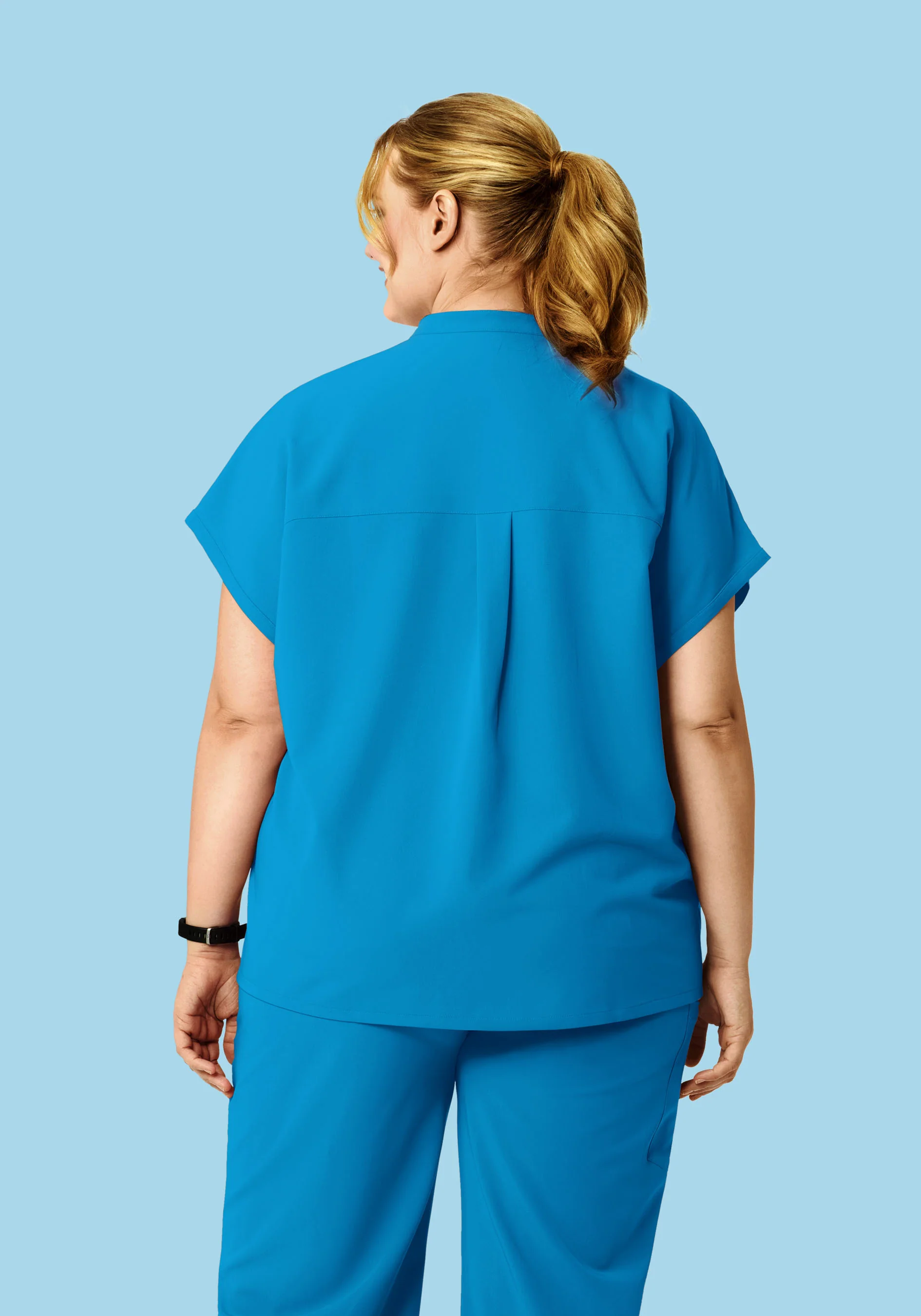 Mandarin Dolman Top Electric Blue - Image 8