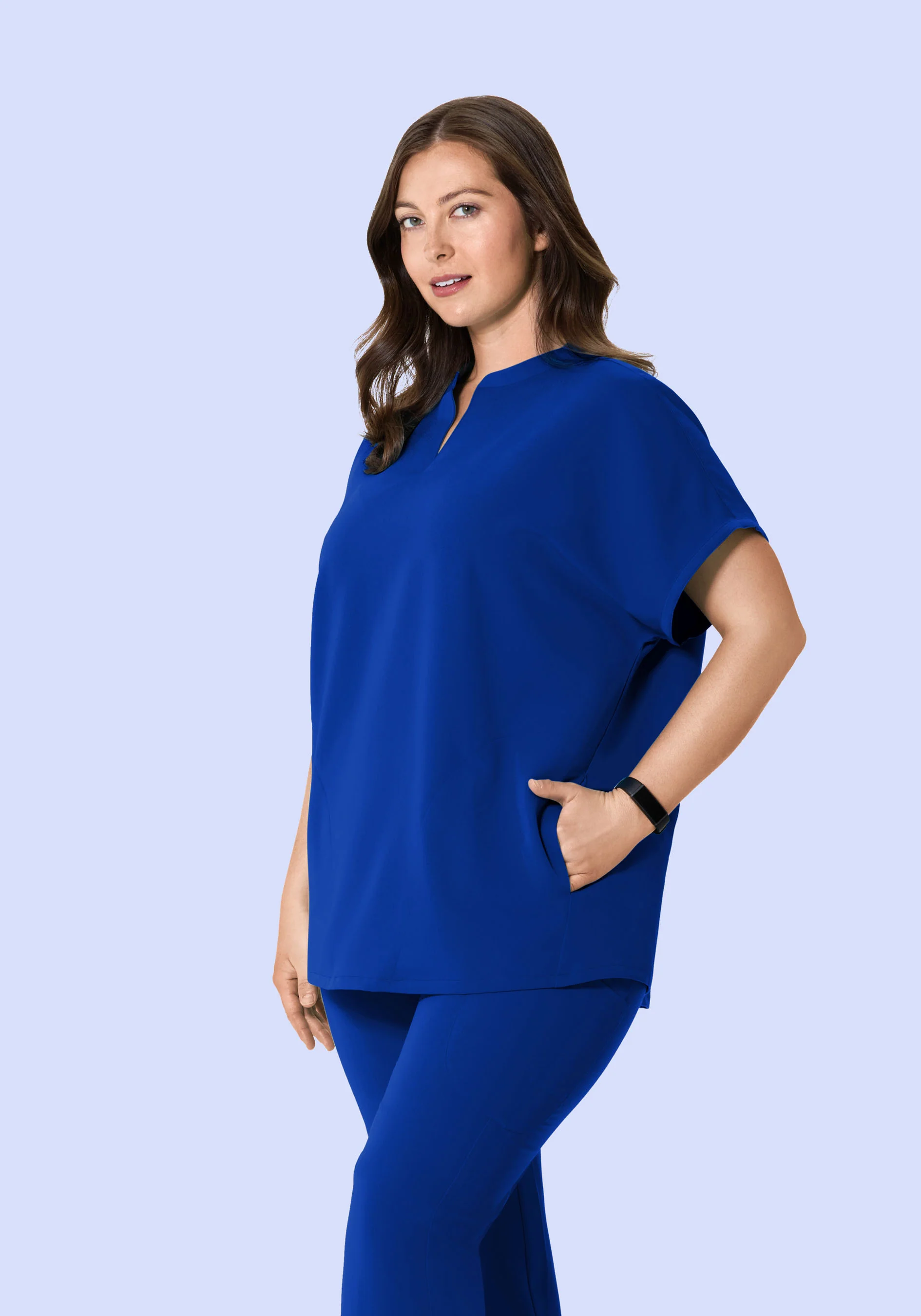 Mandarin Dolman Top Galaxy Blue - Image 5