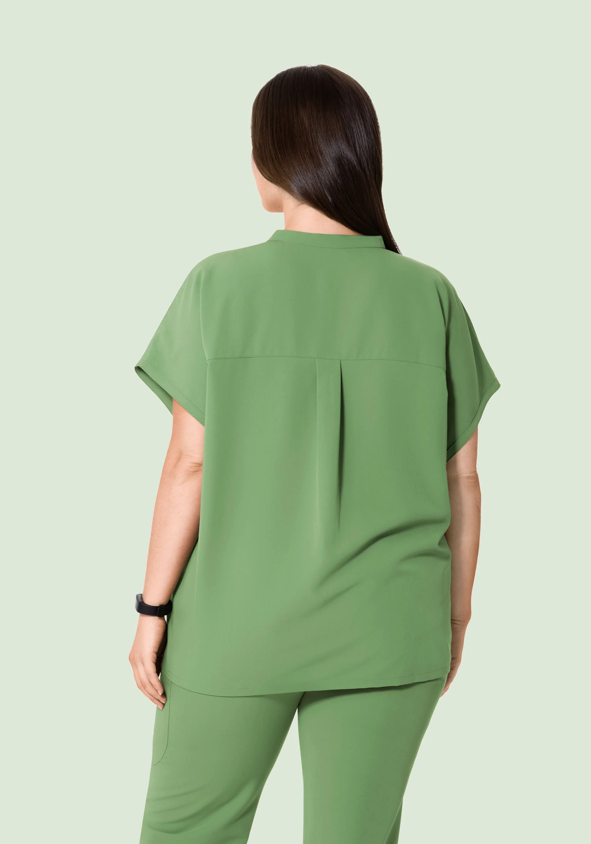 Mandarin Dolman Top Hazel Green - Image 8