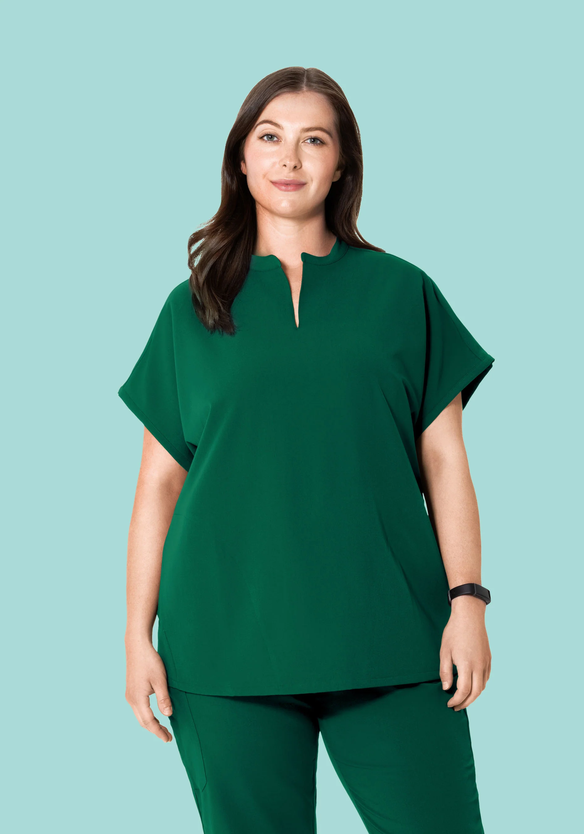 Mandarin Dolman Top Hunter Green - Image 5