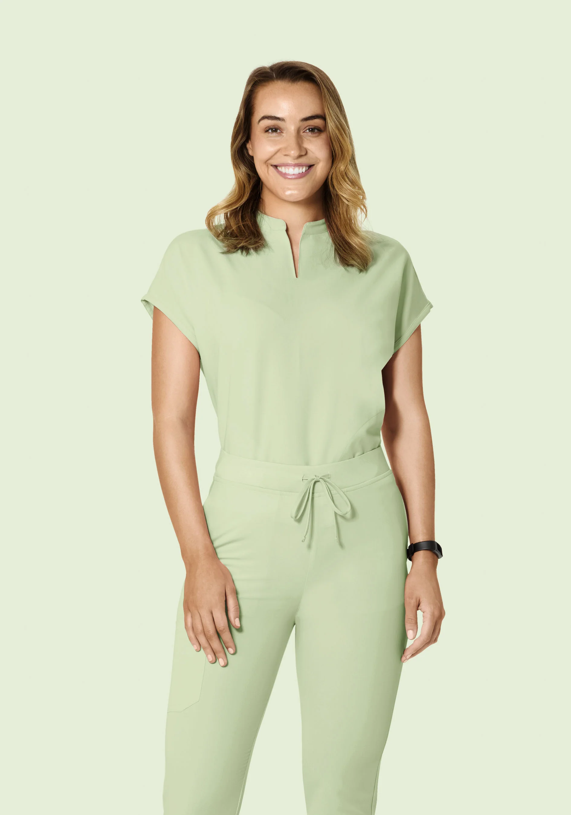 Mandarin Dolman Top Matcha