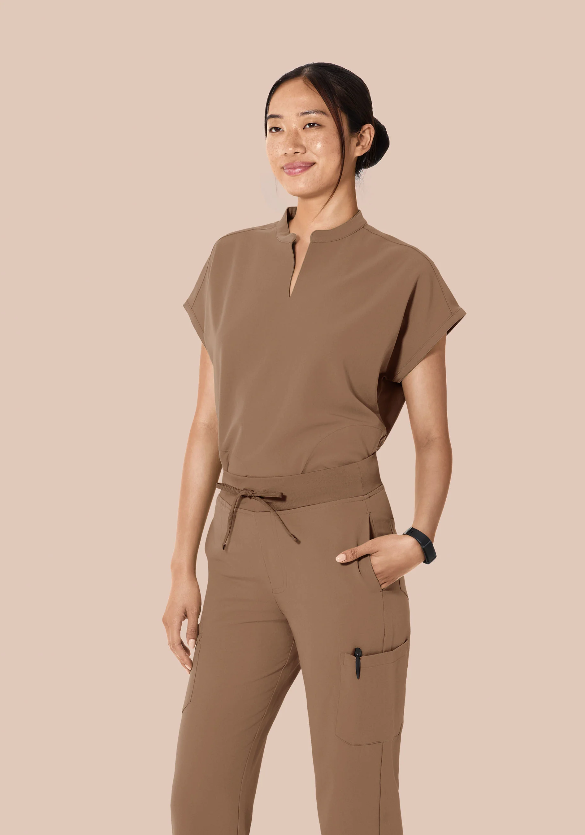 Mandarin Dolman Top Mocha - Image 2