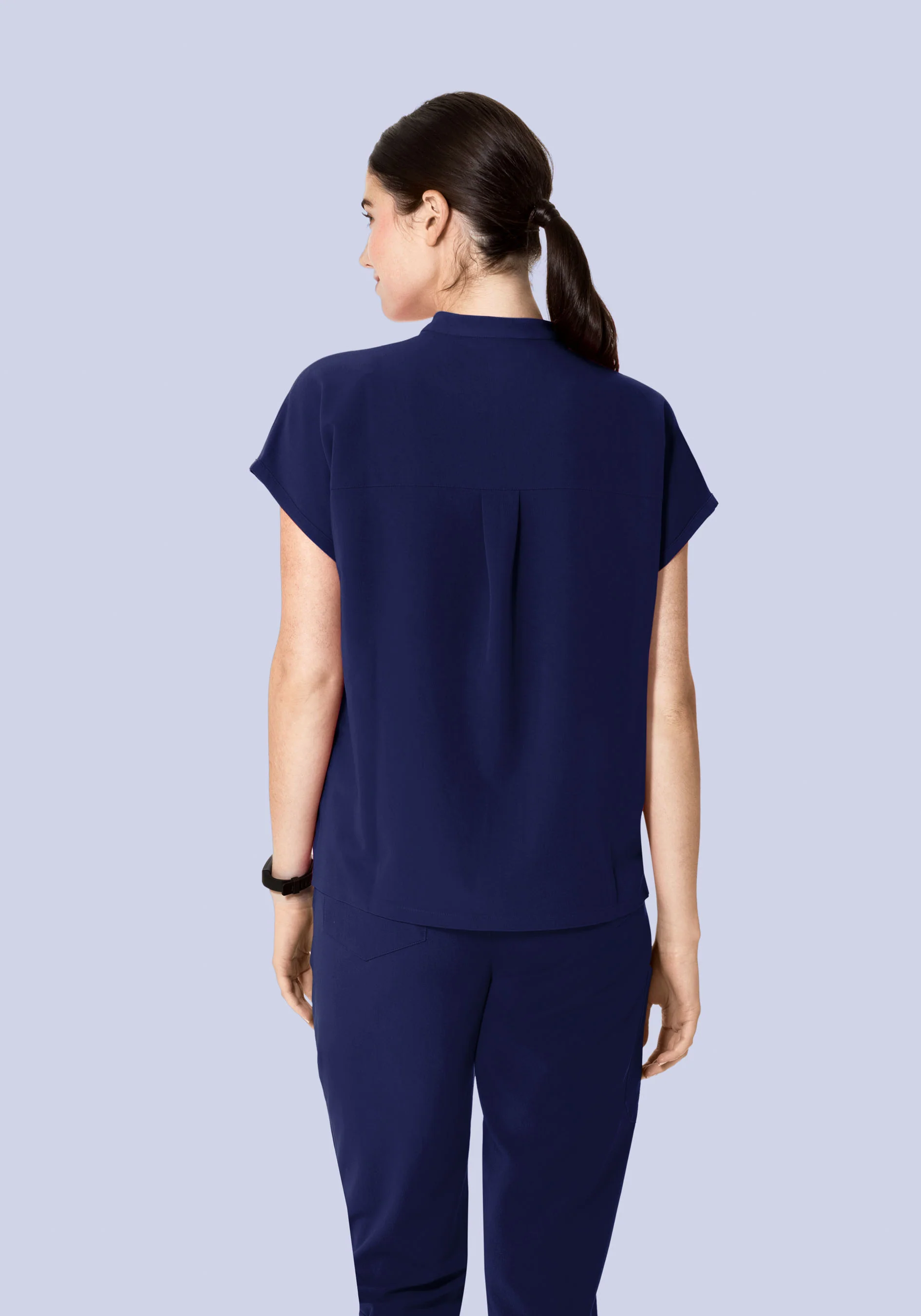 Mandarin Dolman Top Navy - Image 6