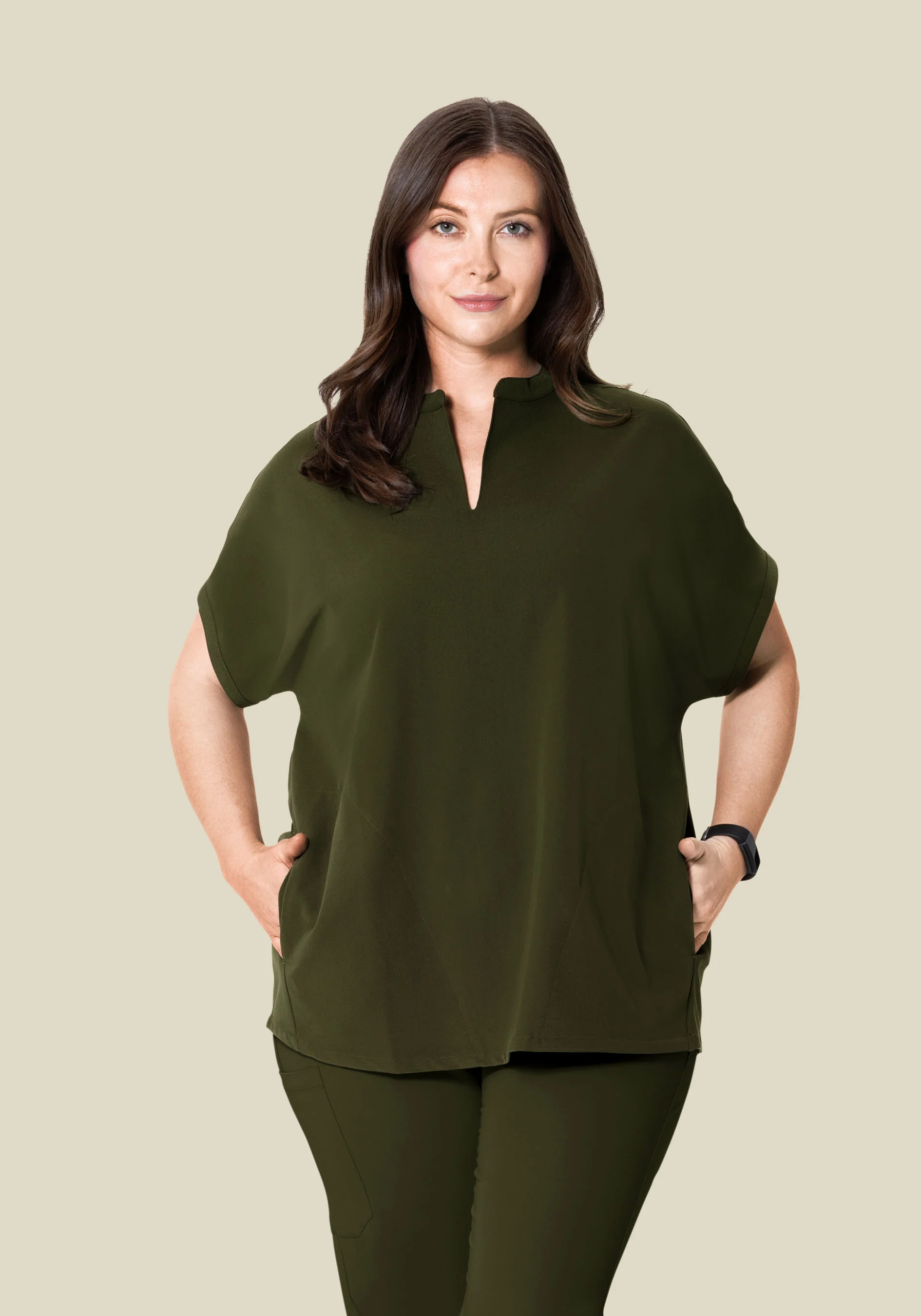 Mandarin Dolman Top Olive - Image 5