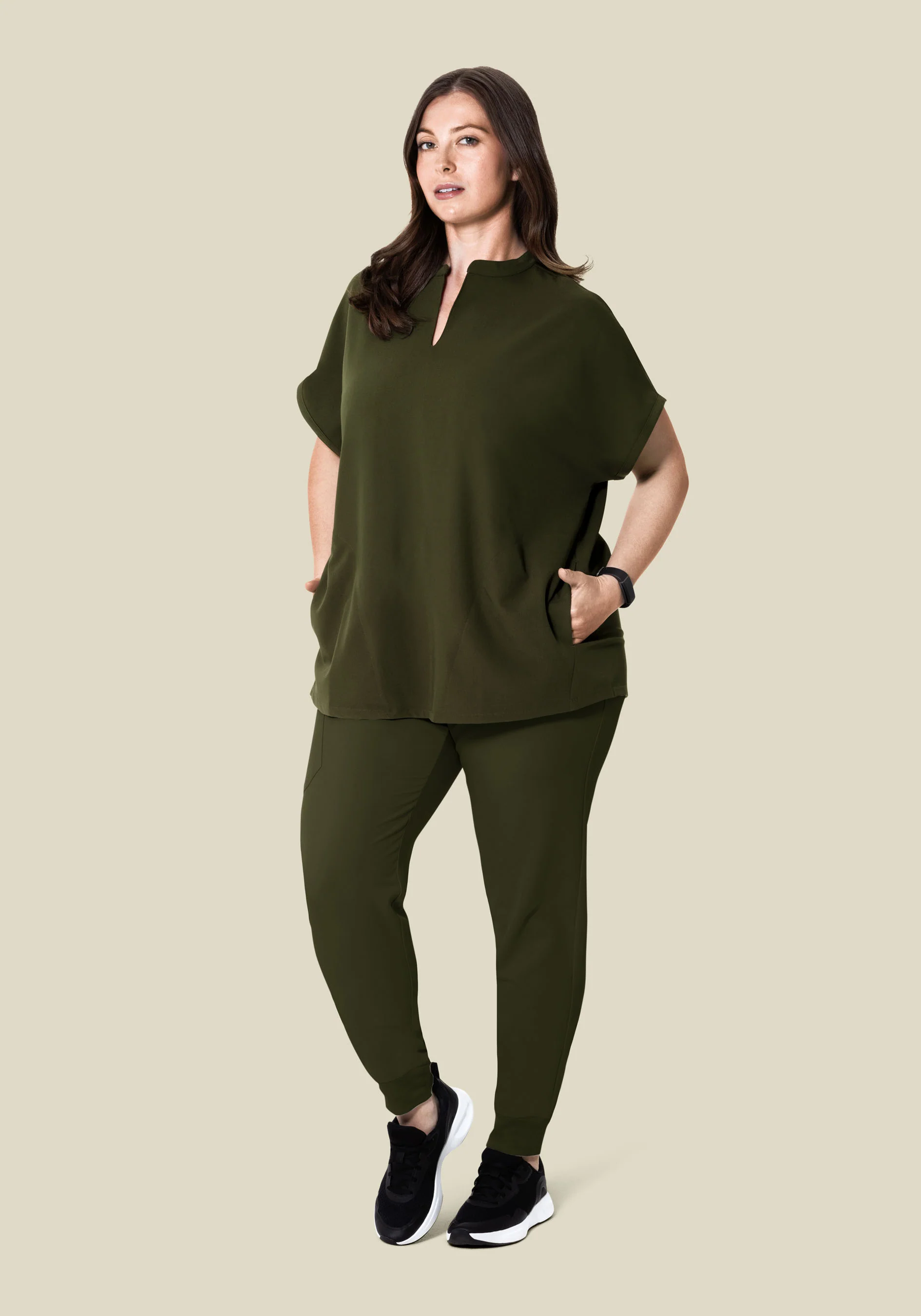 Mandarin Dolman Top Olive - Image 7