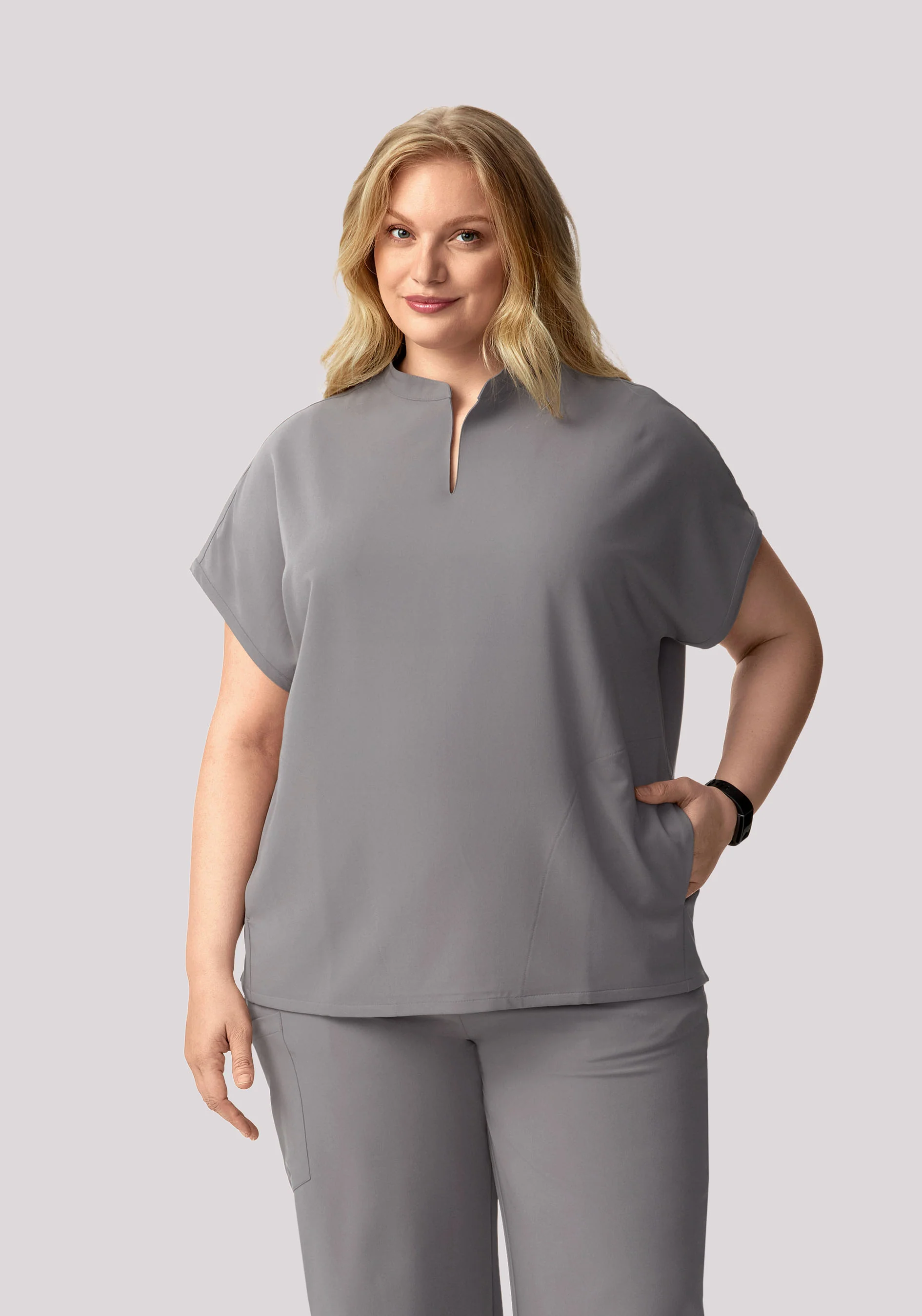 Mandarin Dolman Top Oslo Gray - Image 5