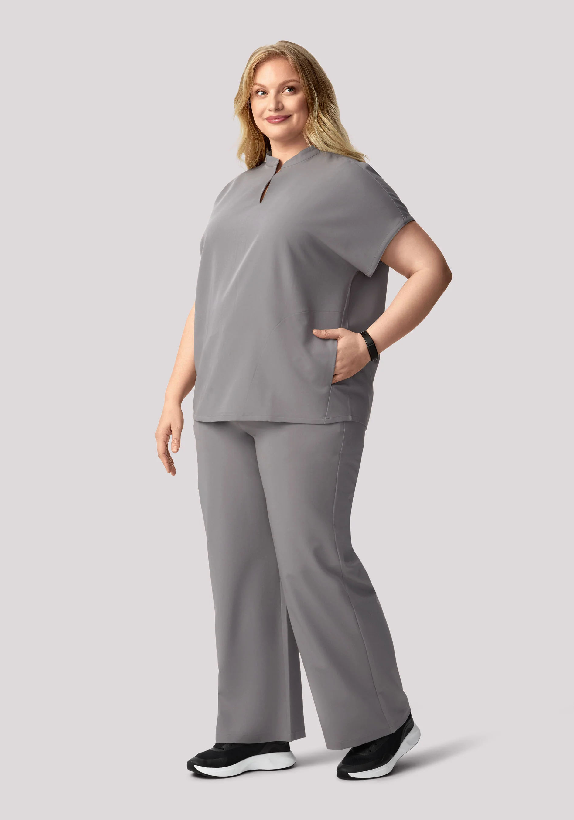 Mandarin Dolman Top Oslo Gray - Image 7