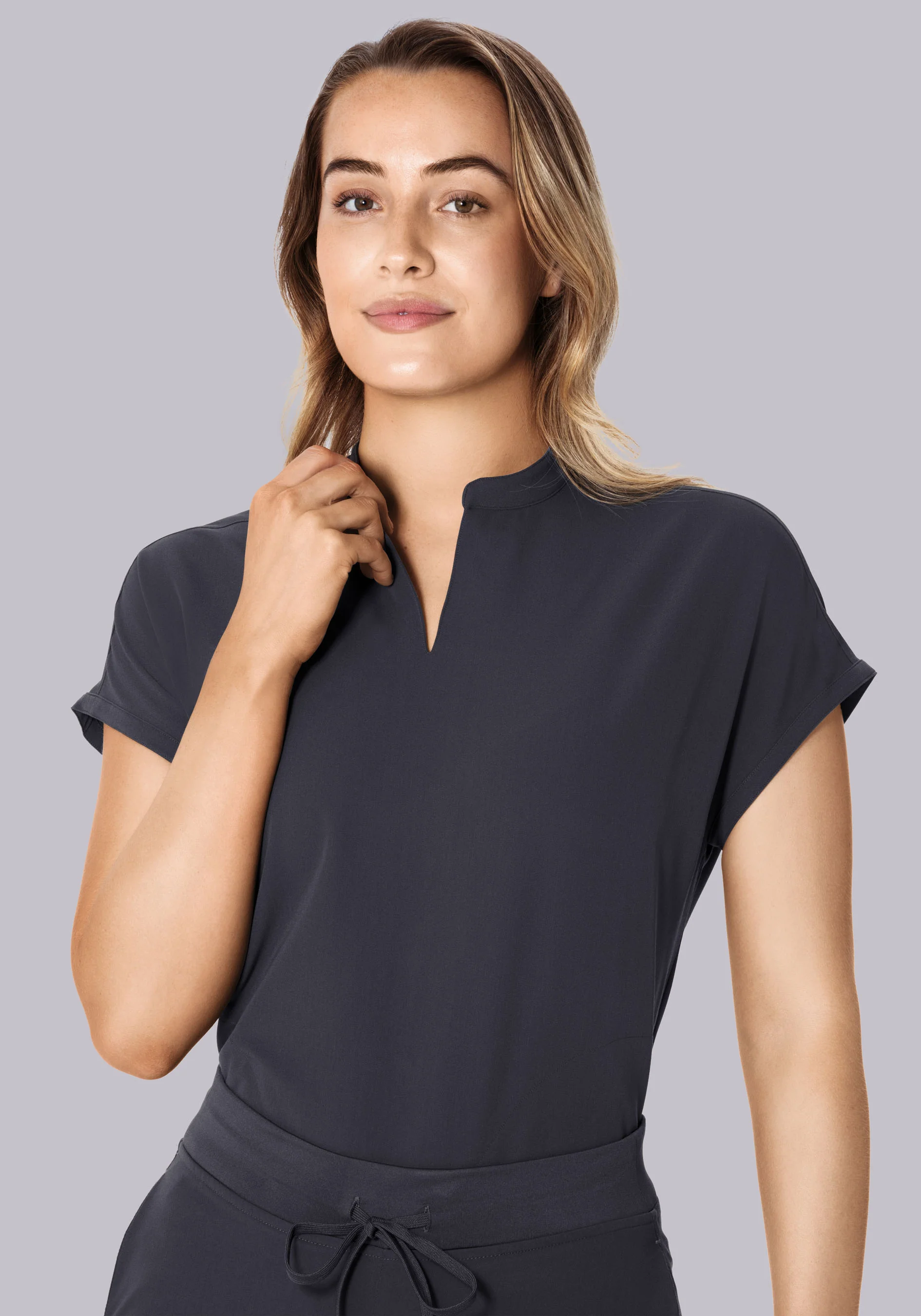 Mandarin Dolman Top Pewter - Image 3