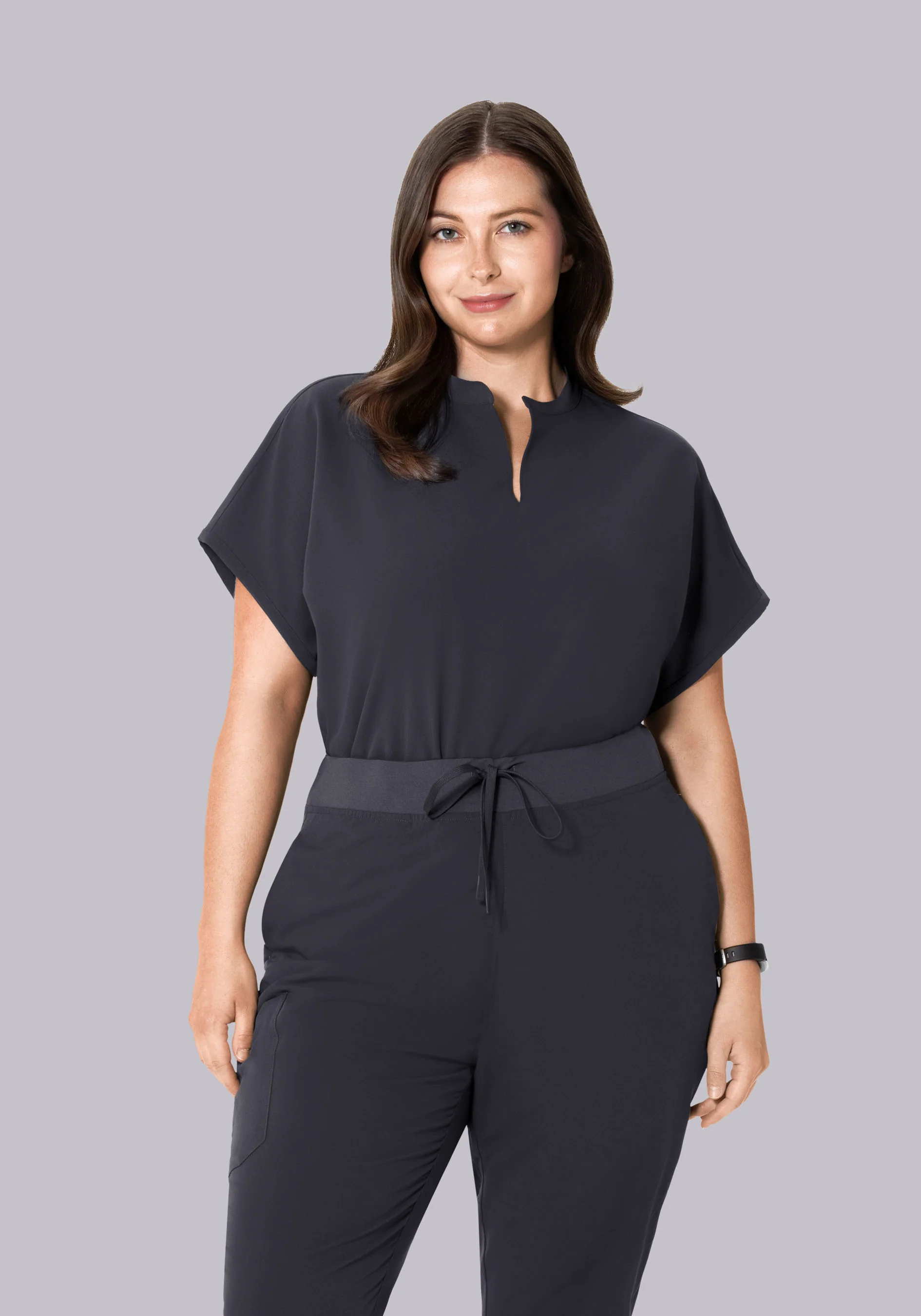 Mandarin Dolman Top Pewter - Image 7