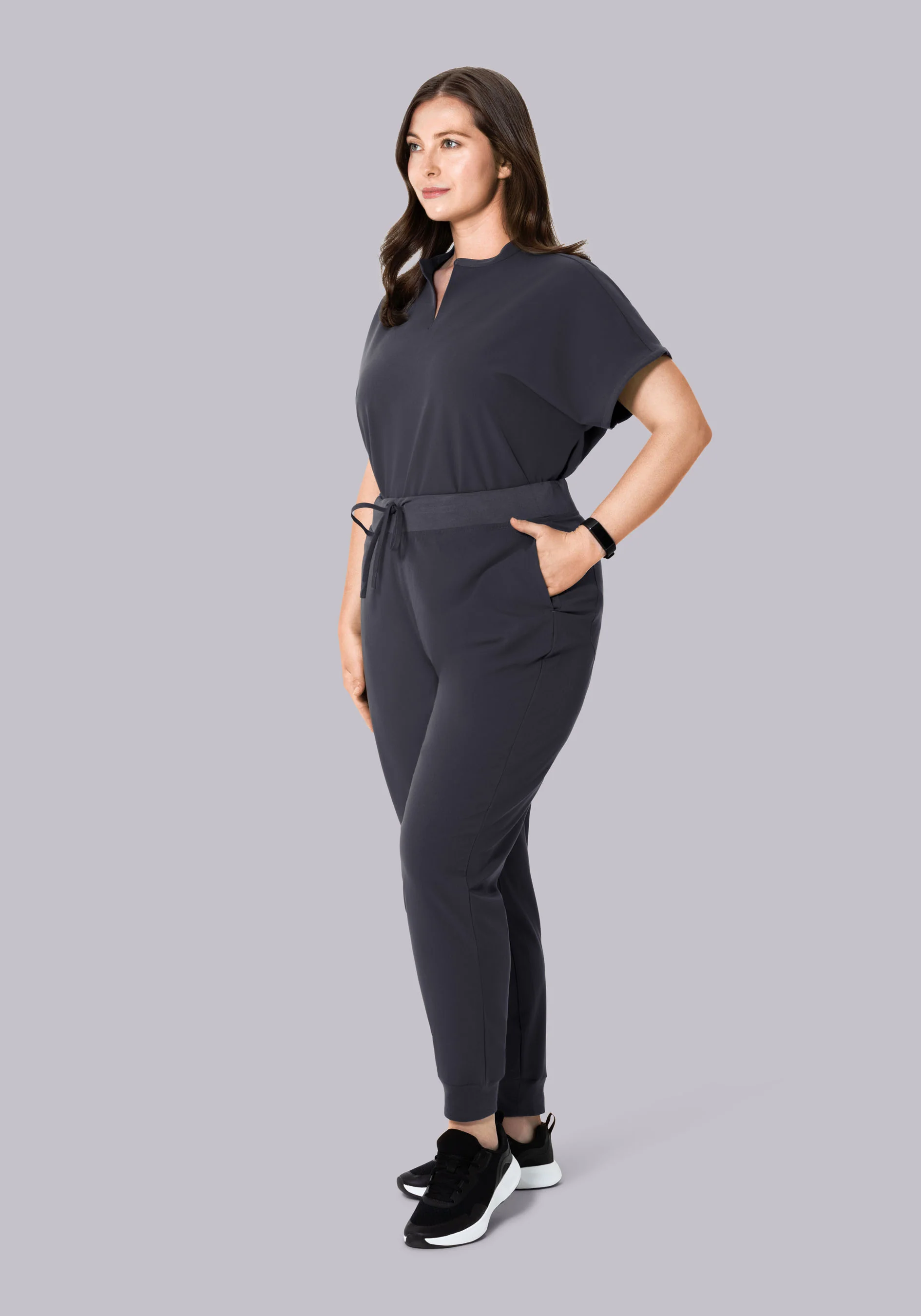Mandarin Dolman Top Pewter - Image 9
