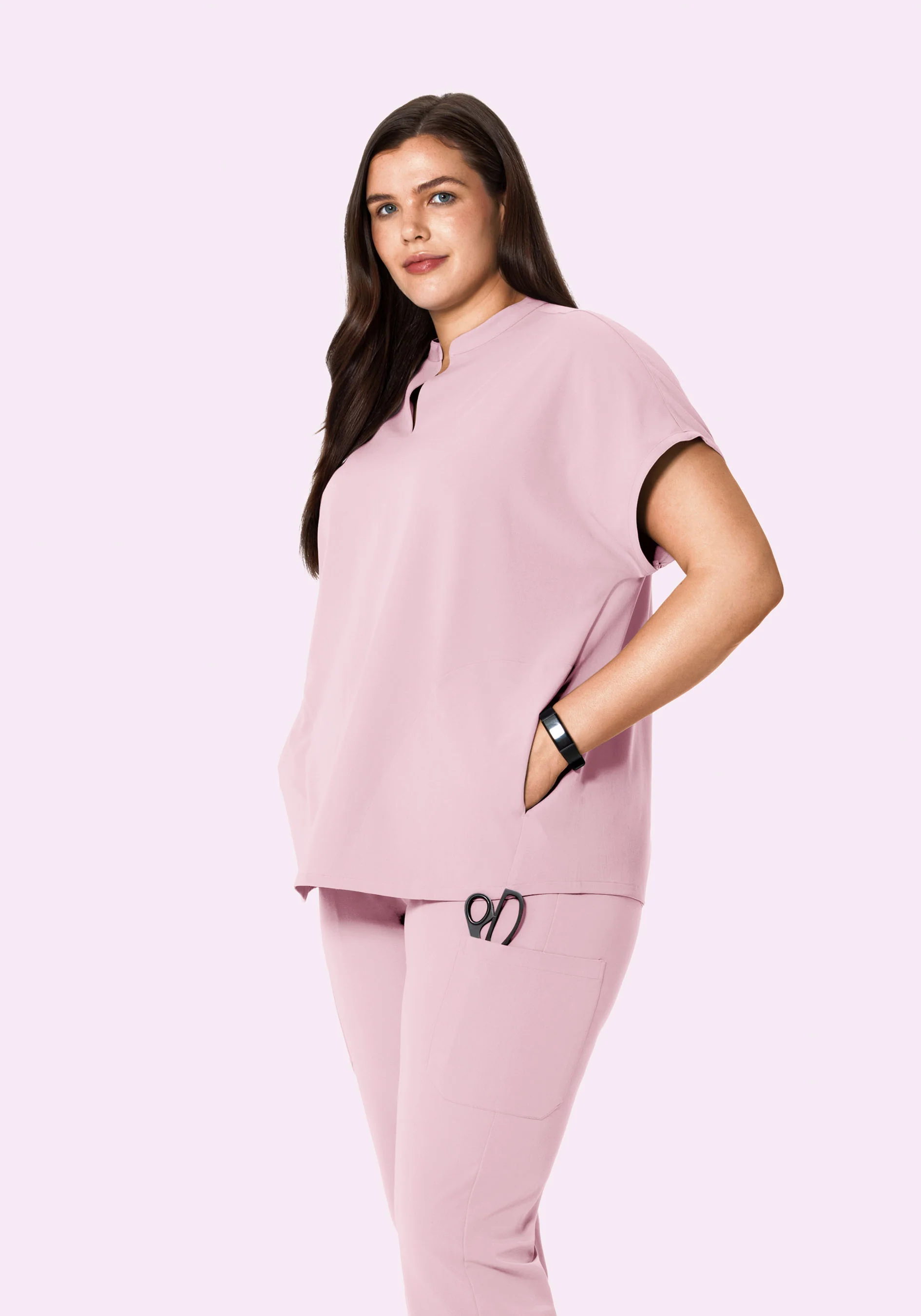 Mandarin Dolman Top Pink Pearl - Image 5