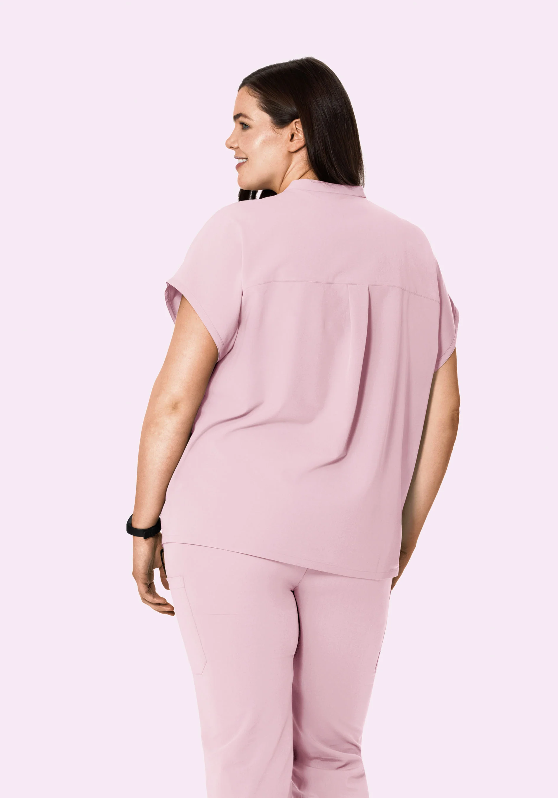 Mandarin Dolman Top Pink Pearl - Image 8