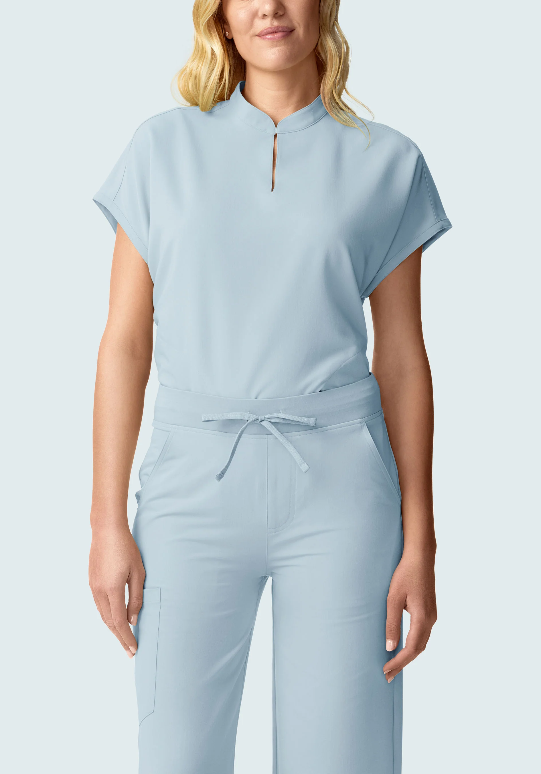 Mandarin Dolman Top Powder Blue - Image 3