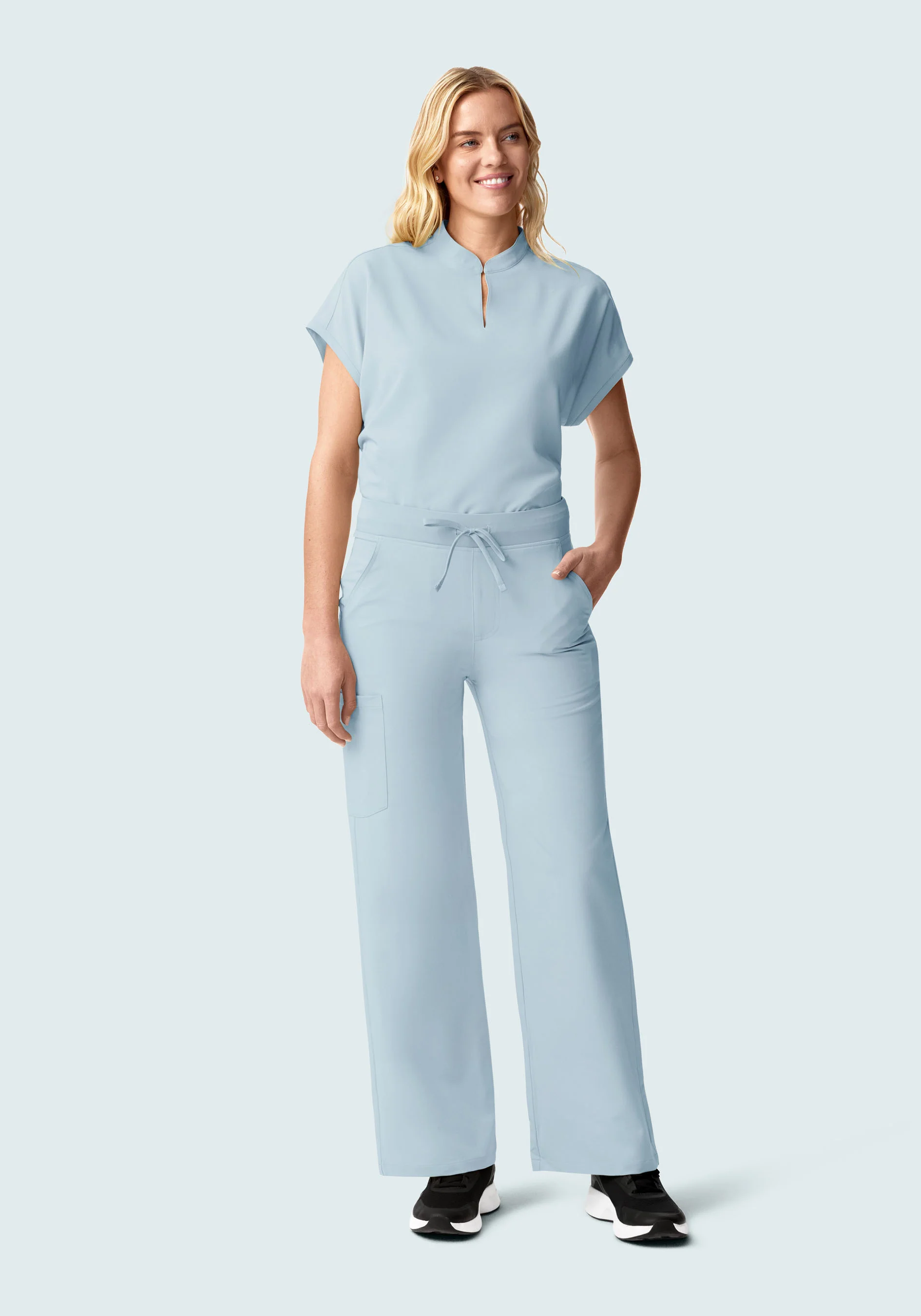 Mandarin Dolman Top Powder Blue - Image 4