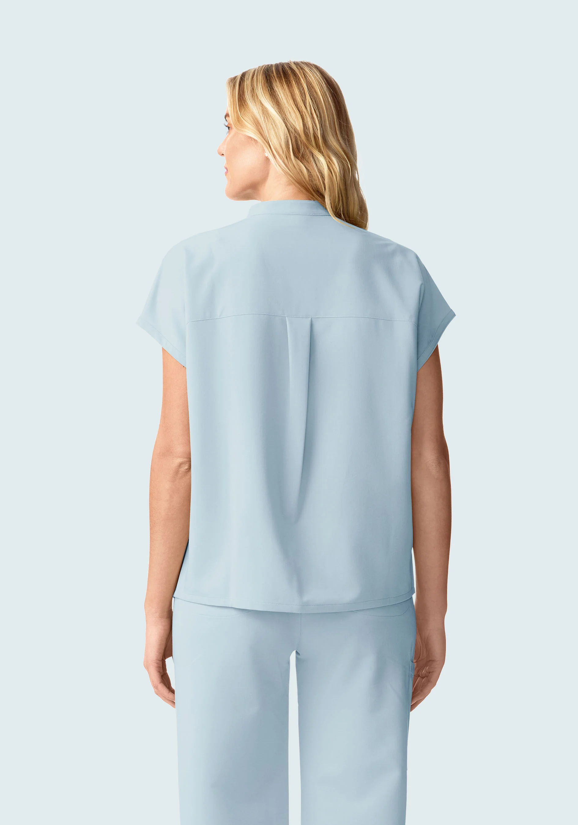 Mandarin Dolman Top Powder Blue - Image 5