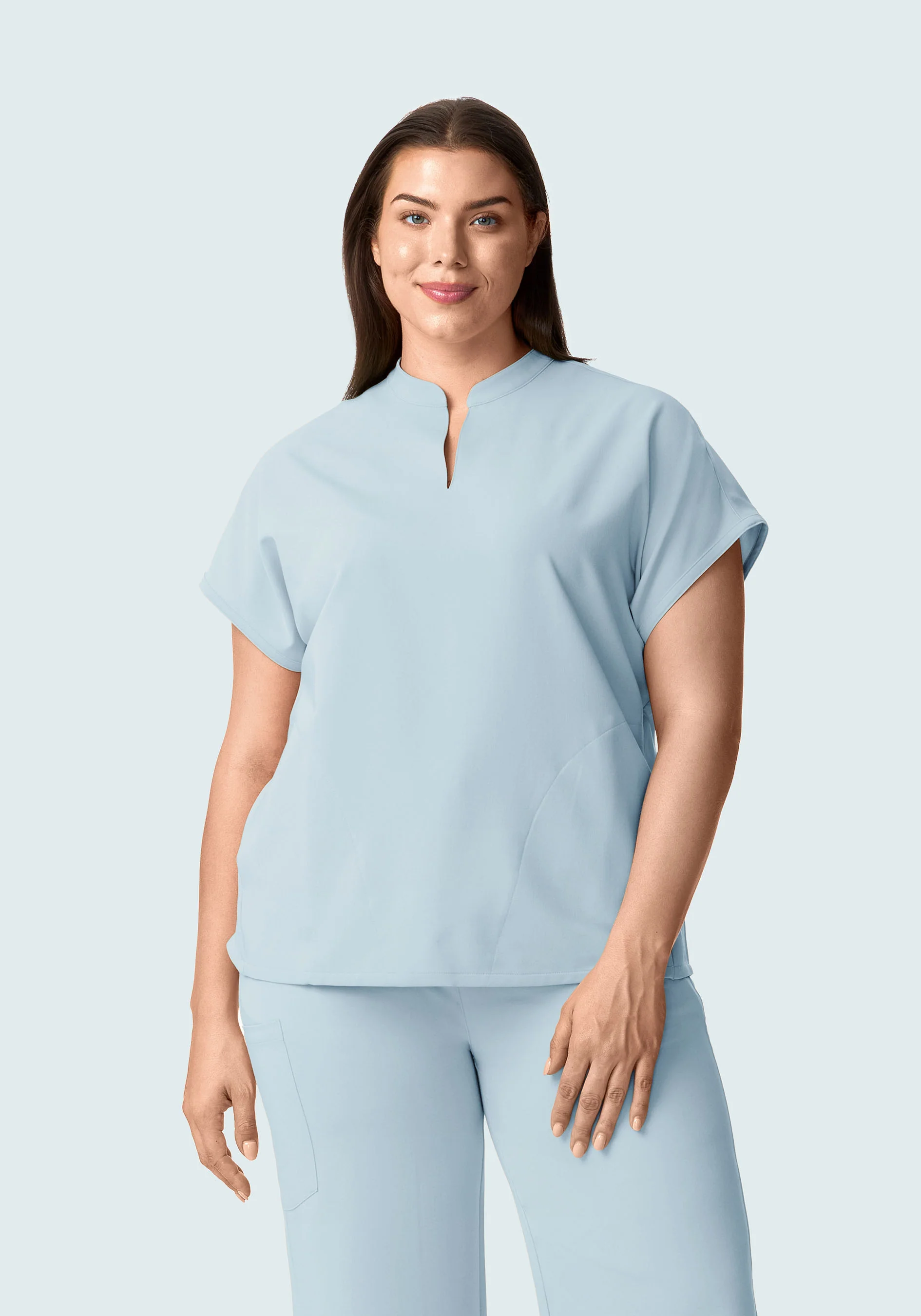 Mandarin Dolman Top Powder Blue - Image 6