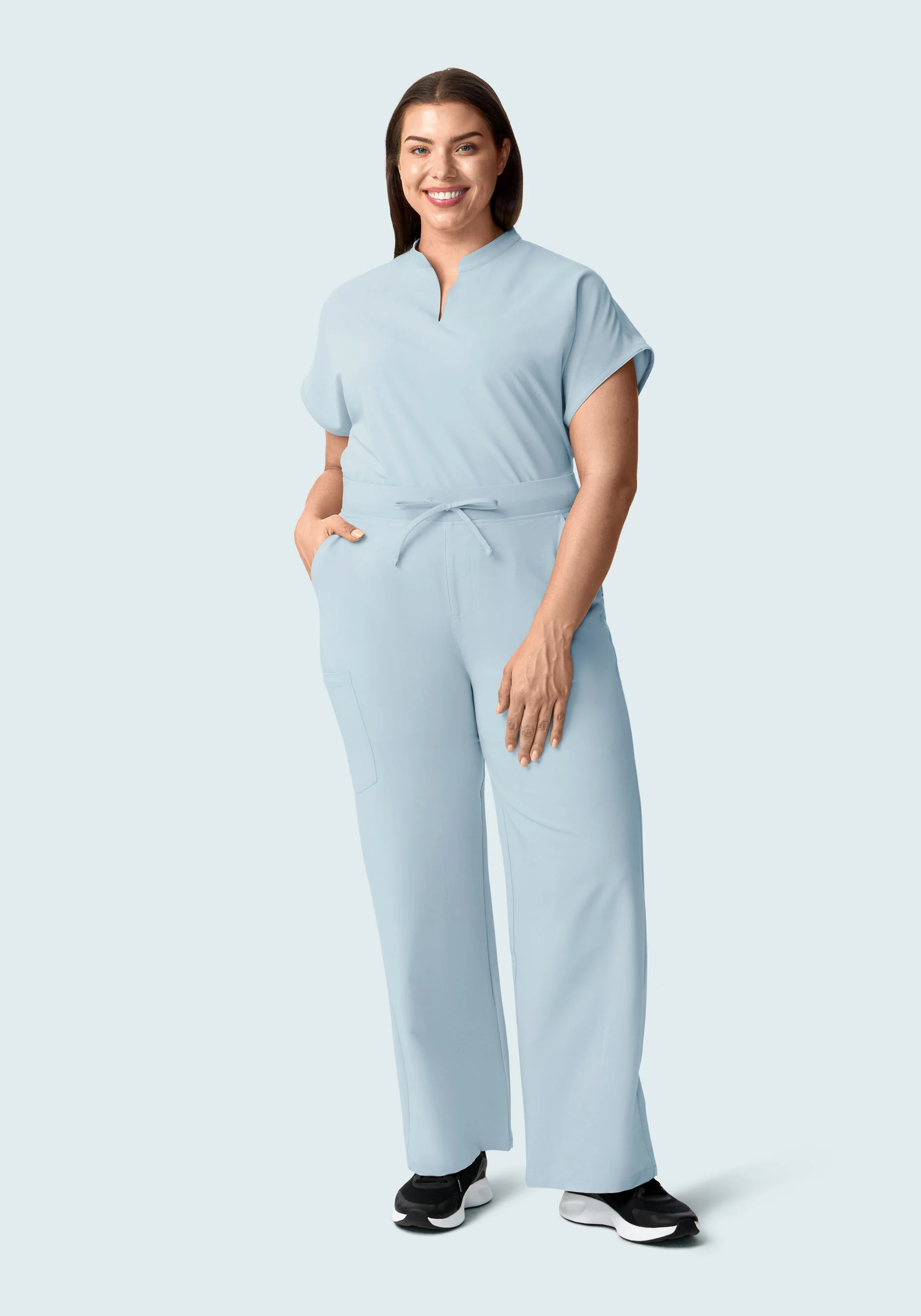 Mandarin Dolman Top Powder Blue - Image 8