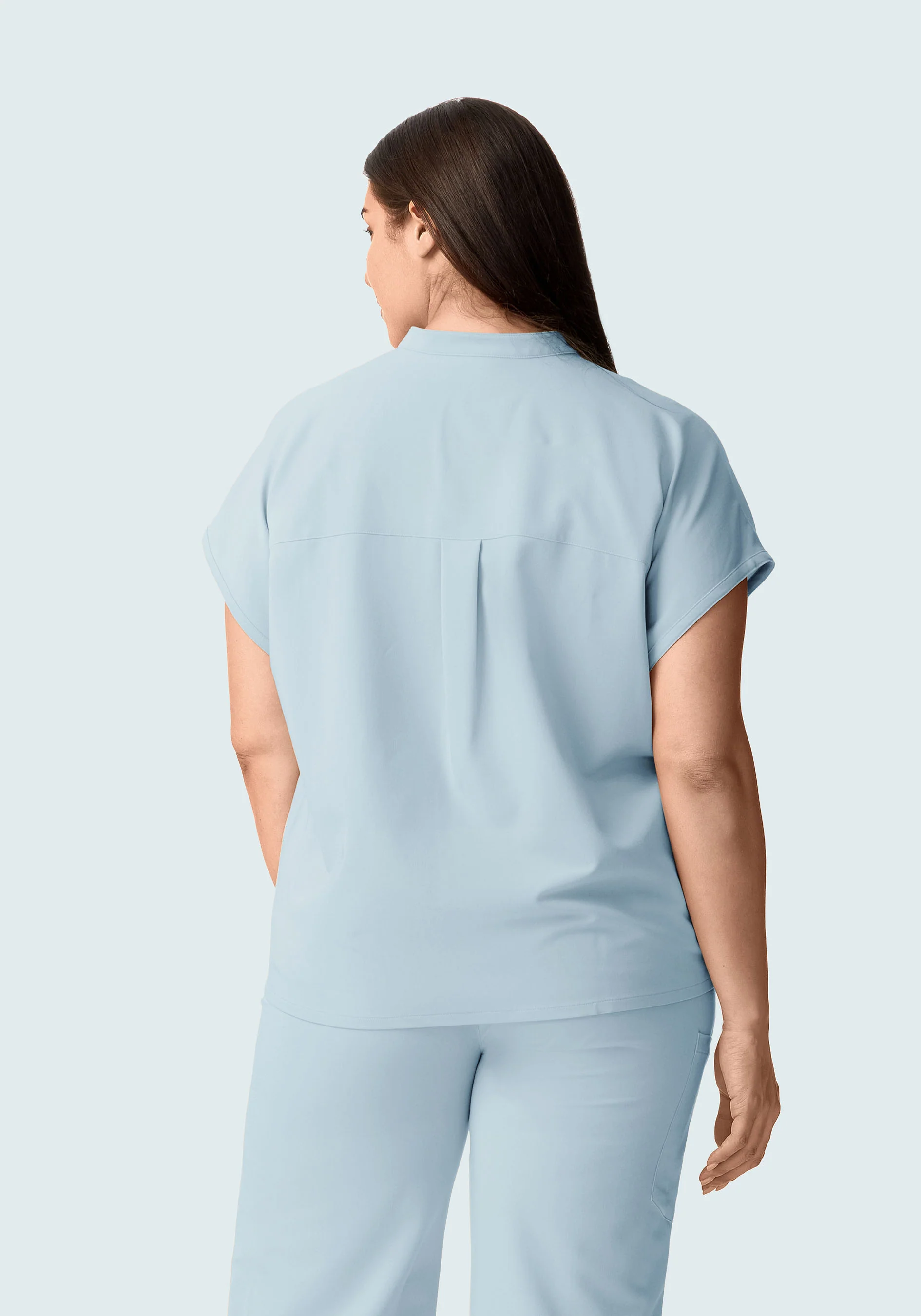 Mandarin Dolman Top Powder Blue - Image 9