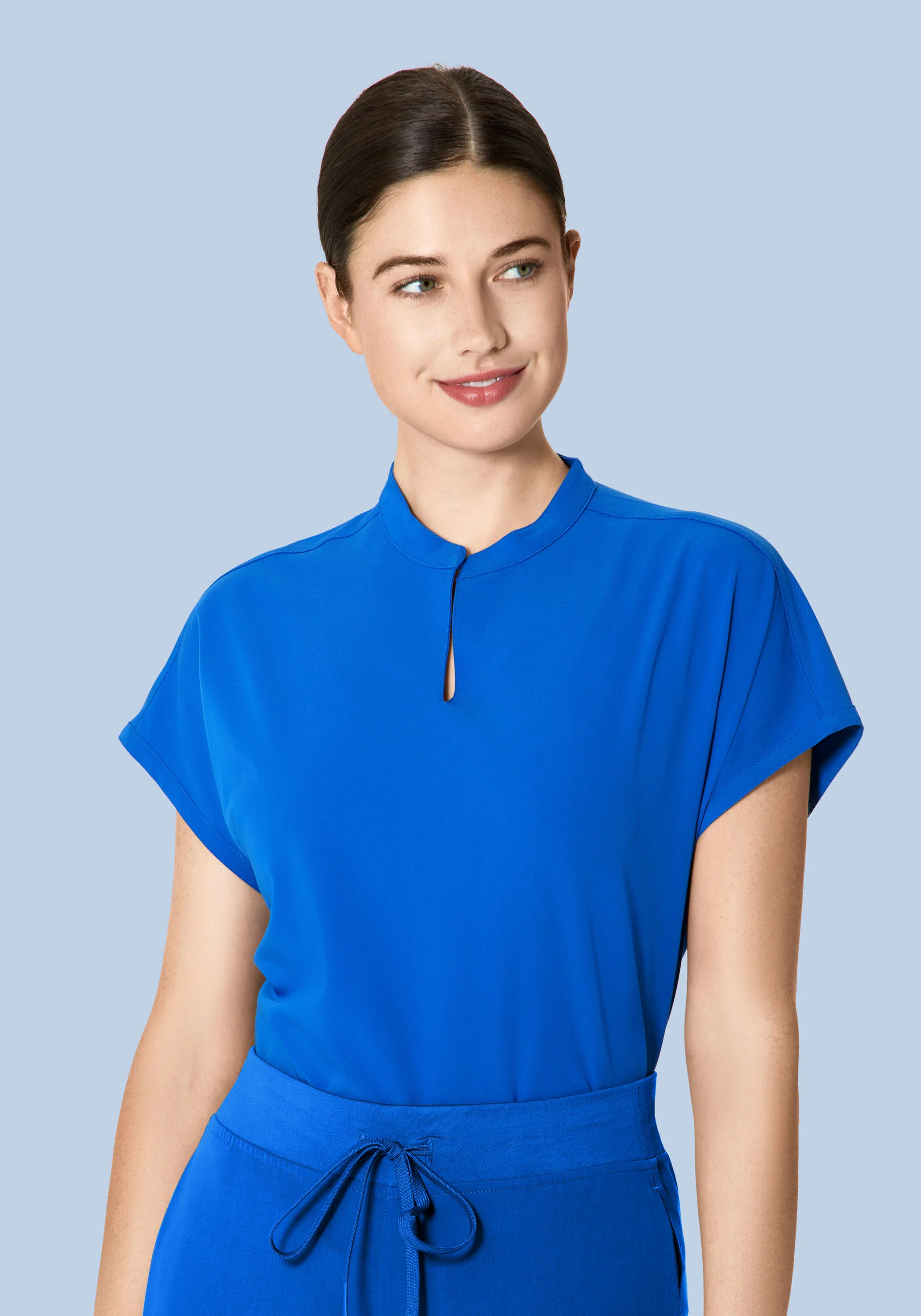 Mandarin Dolman Top Royal Blue - Image 4