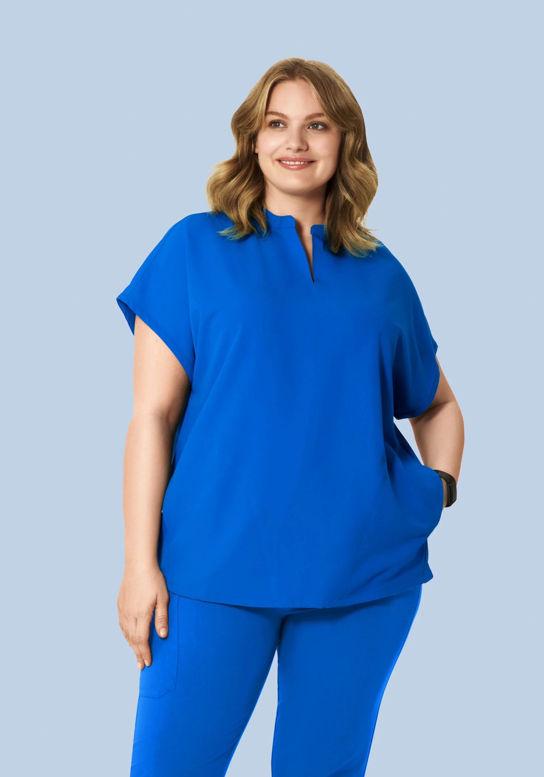 Mandarin Dolman Top Royal Blue - Image 6