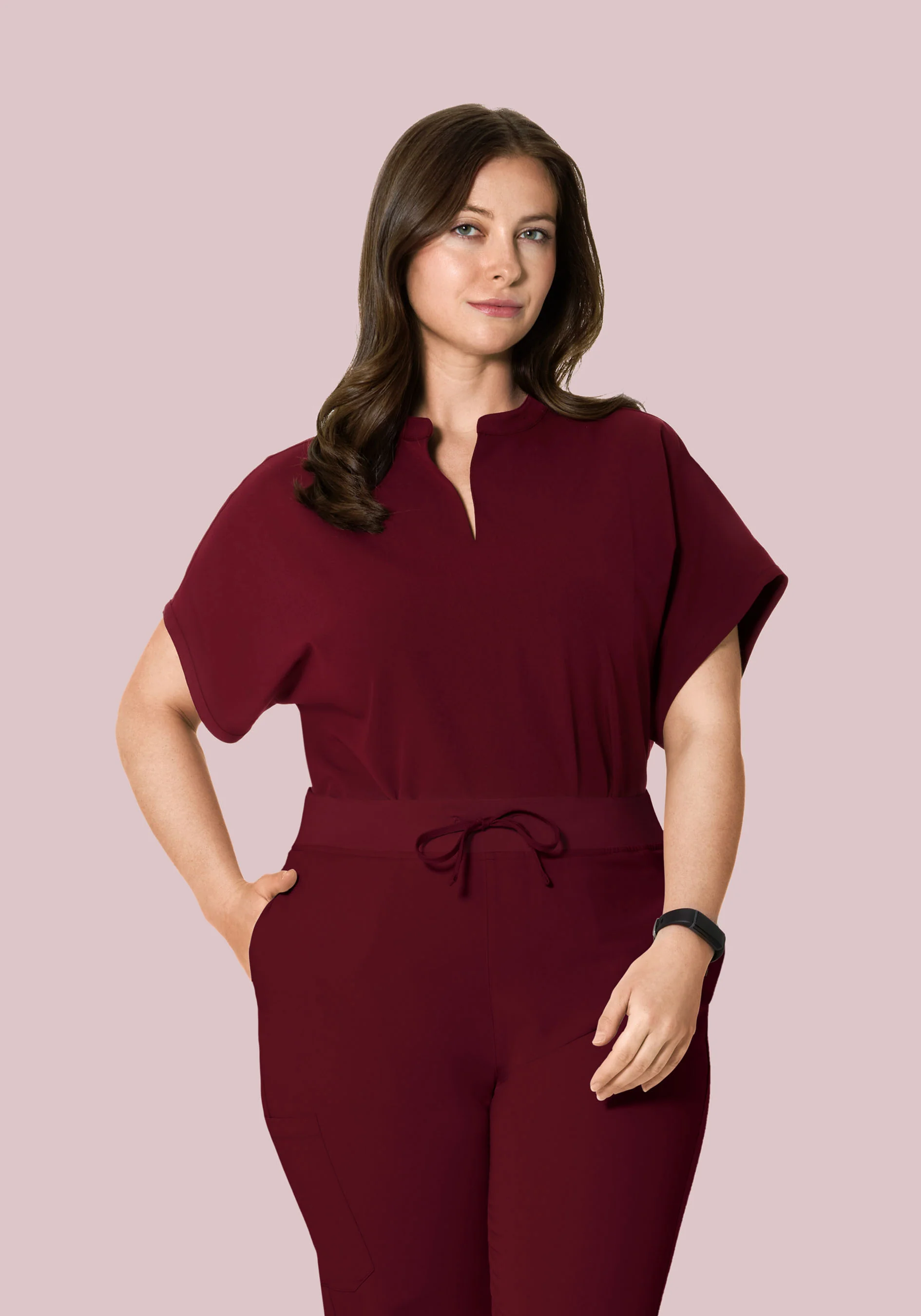 Mandarin Dolman Top Wine - Image 7