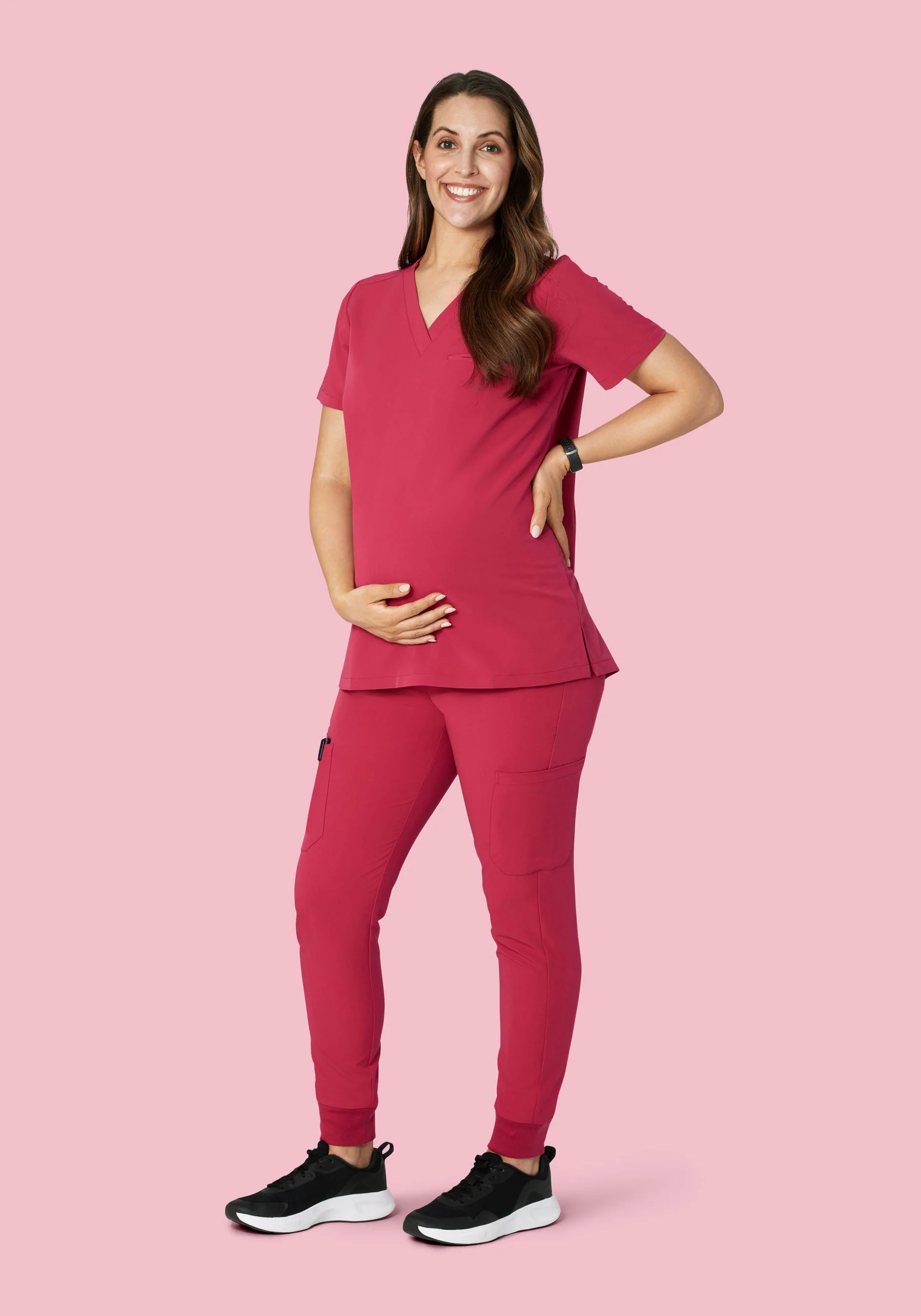 Maternity Joggers Deep Rose - Image 3