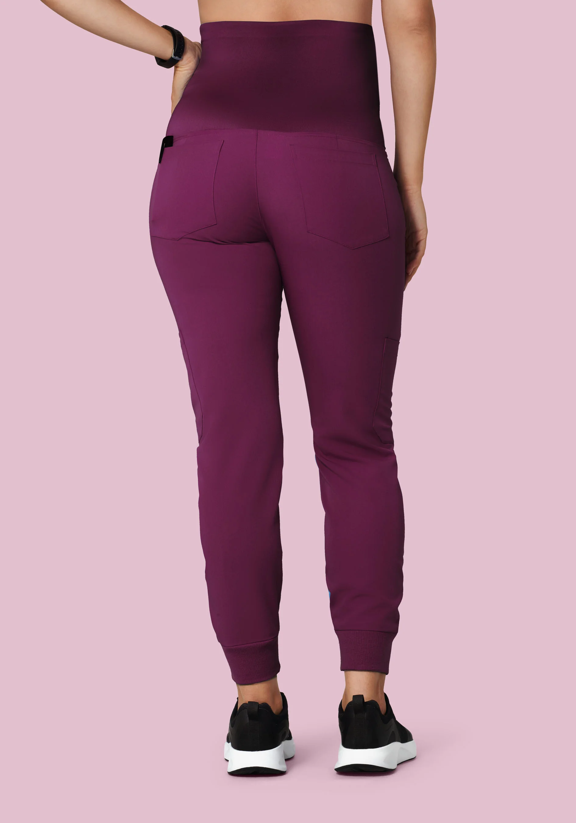 Maternity Joggers Plum - Image 3