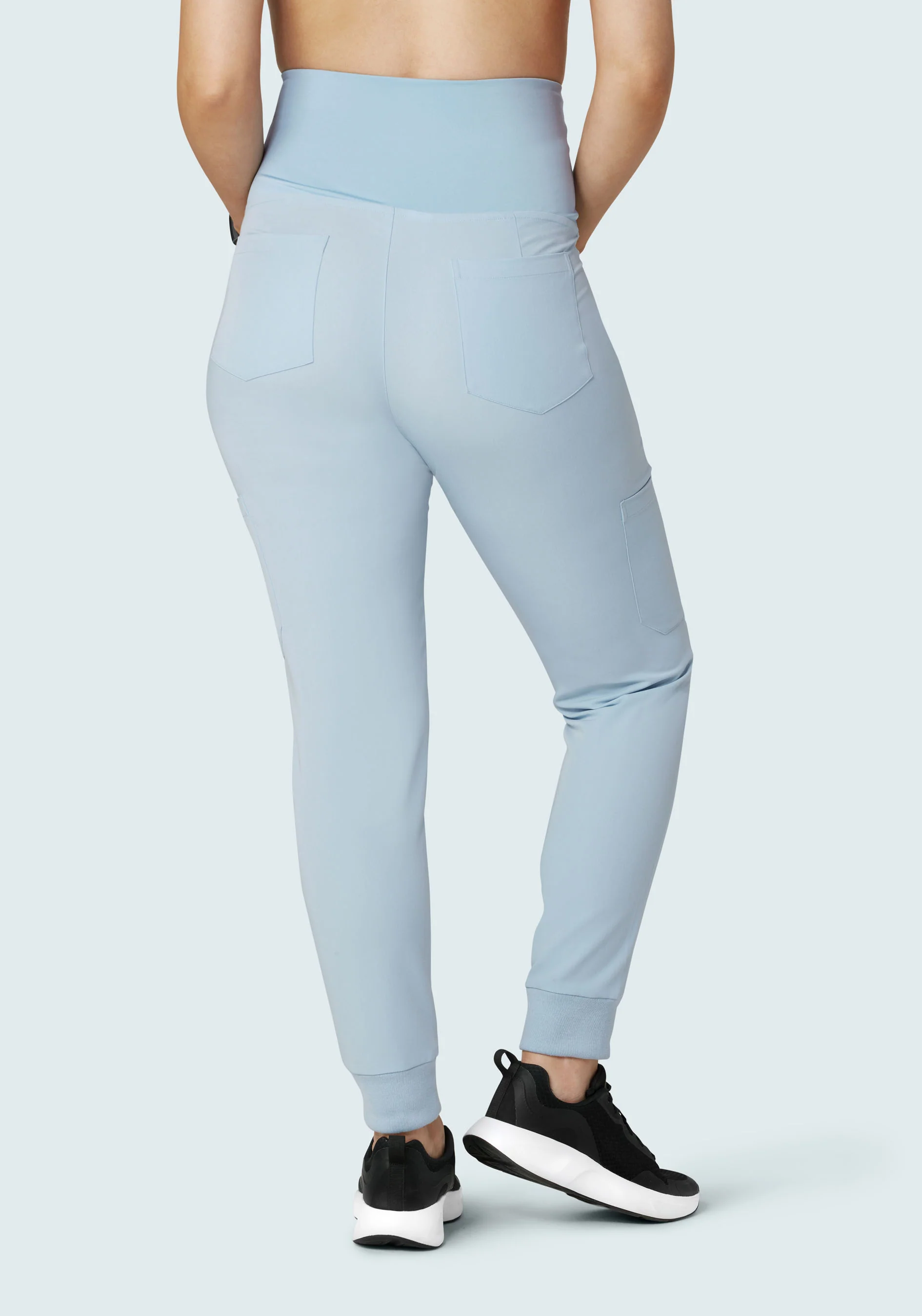 Maternity Joggers Powder Blue - Image 4