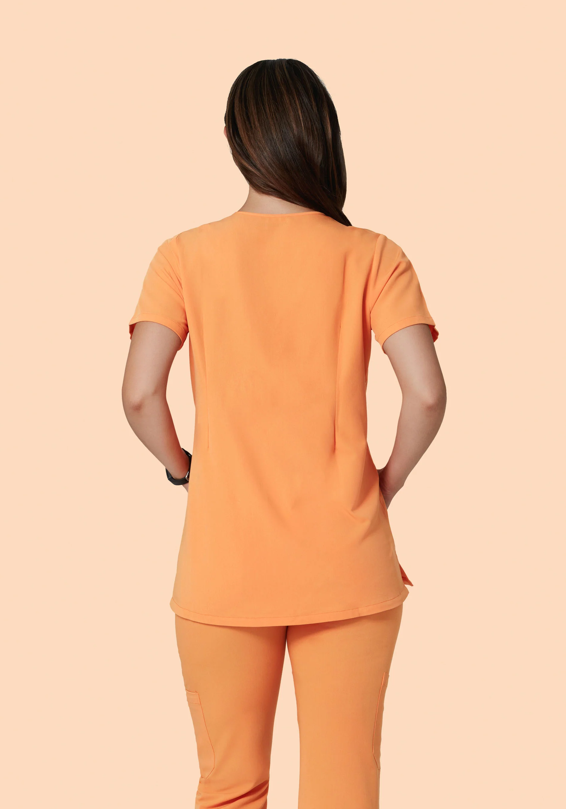 Maternity One Pocket Top Cantaloupe - Image 3