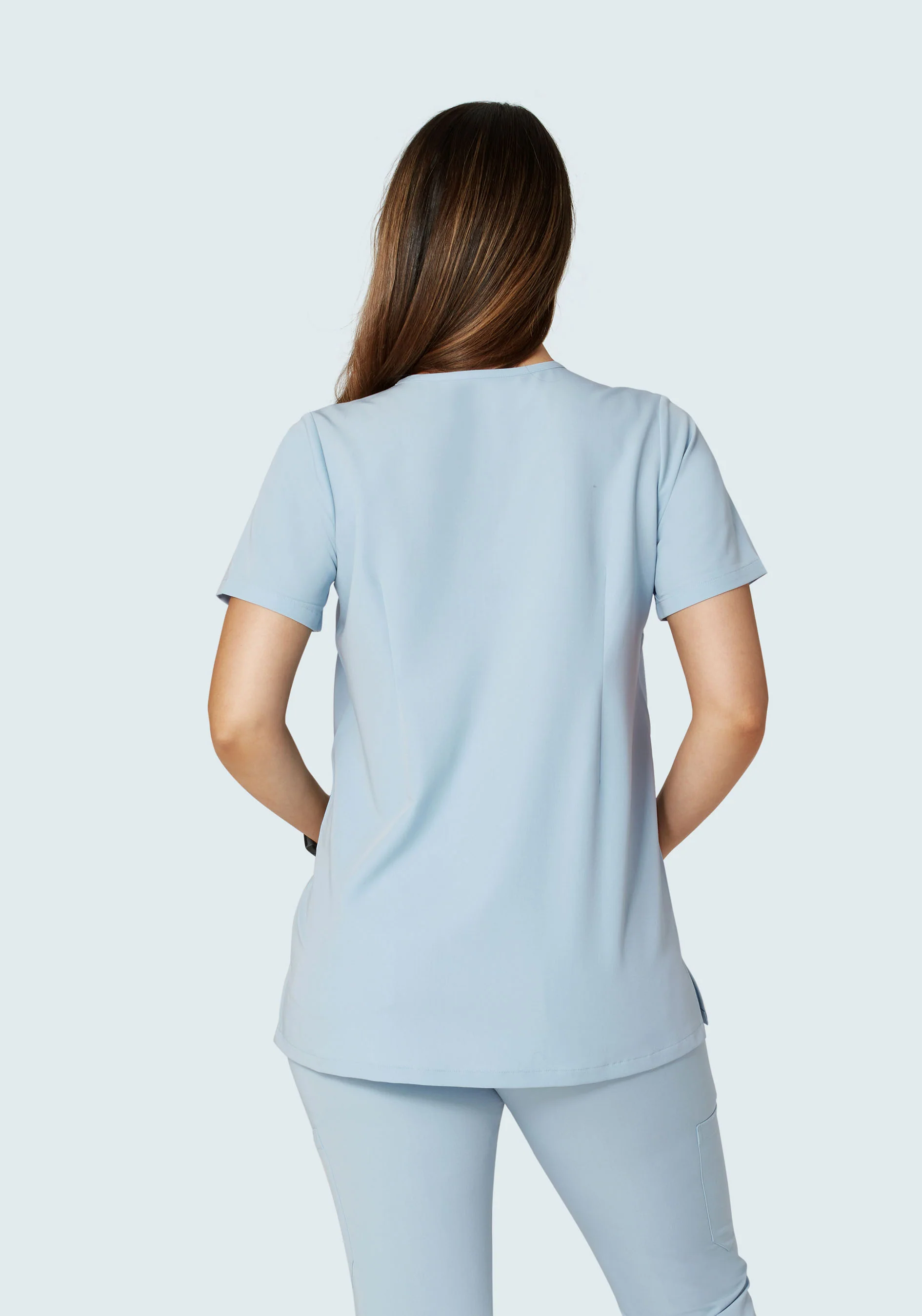 Maternity One Pocket Top Powder Blue - Image 3