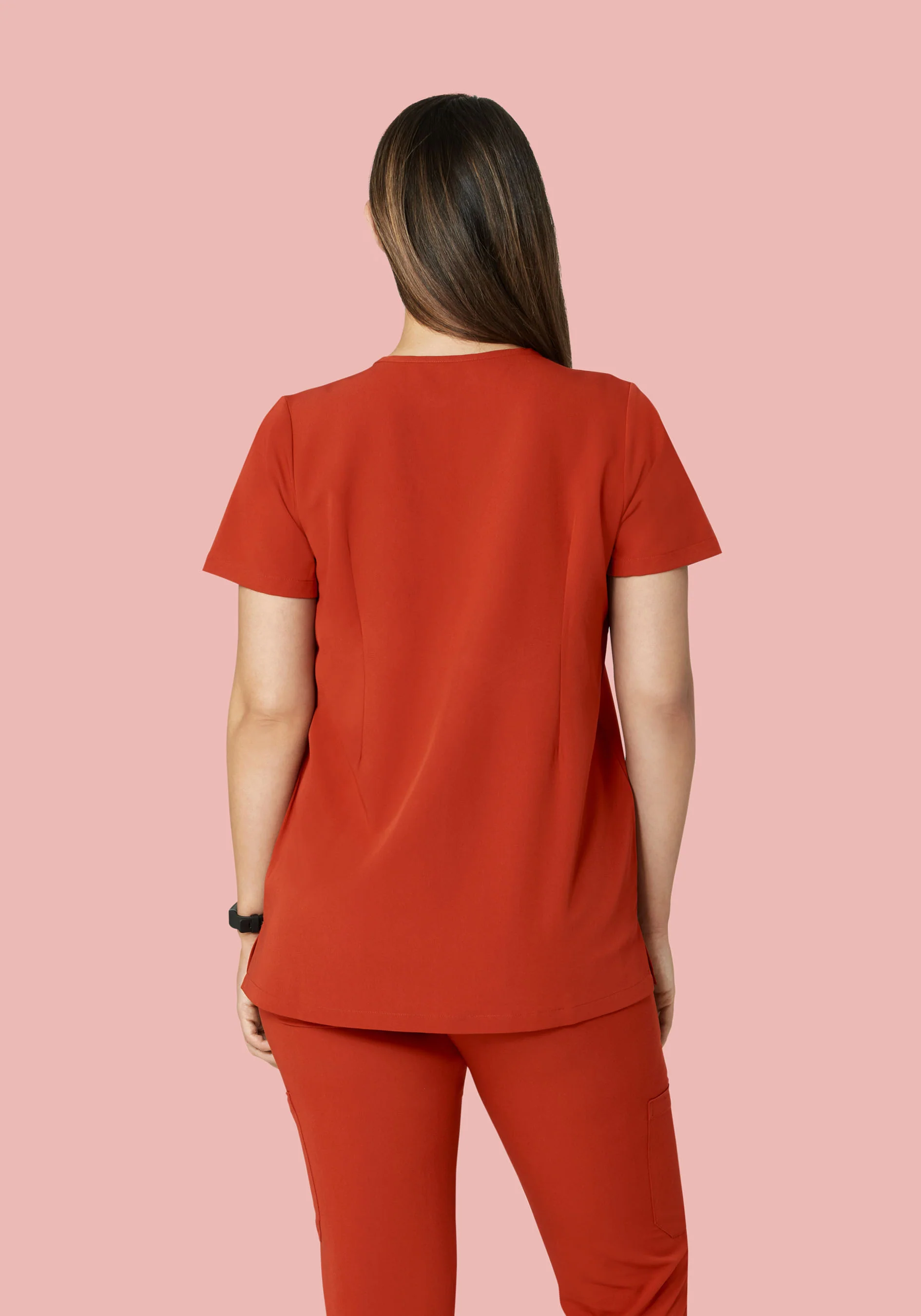 Maternity One Pocket Top Rust - Image 3