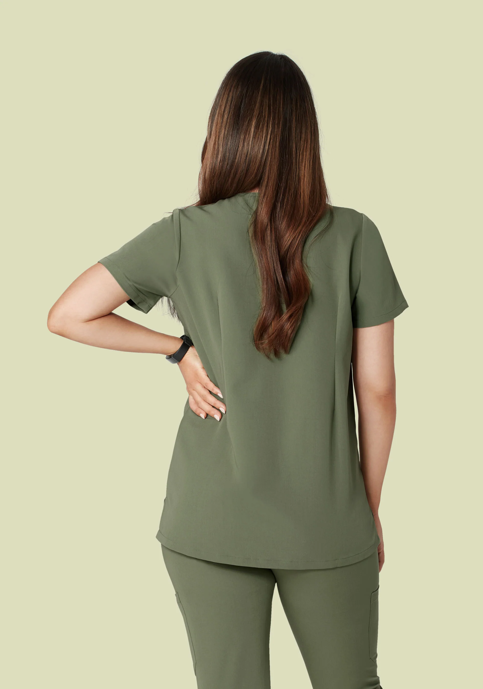 Maternity One Pocket Top Sage - Image 3