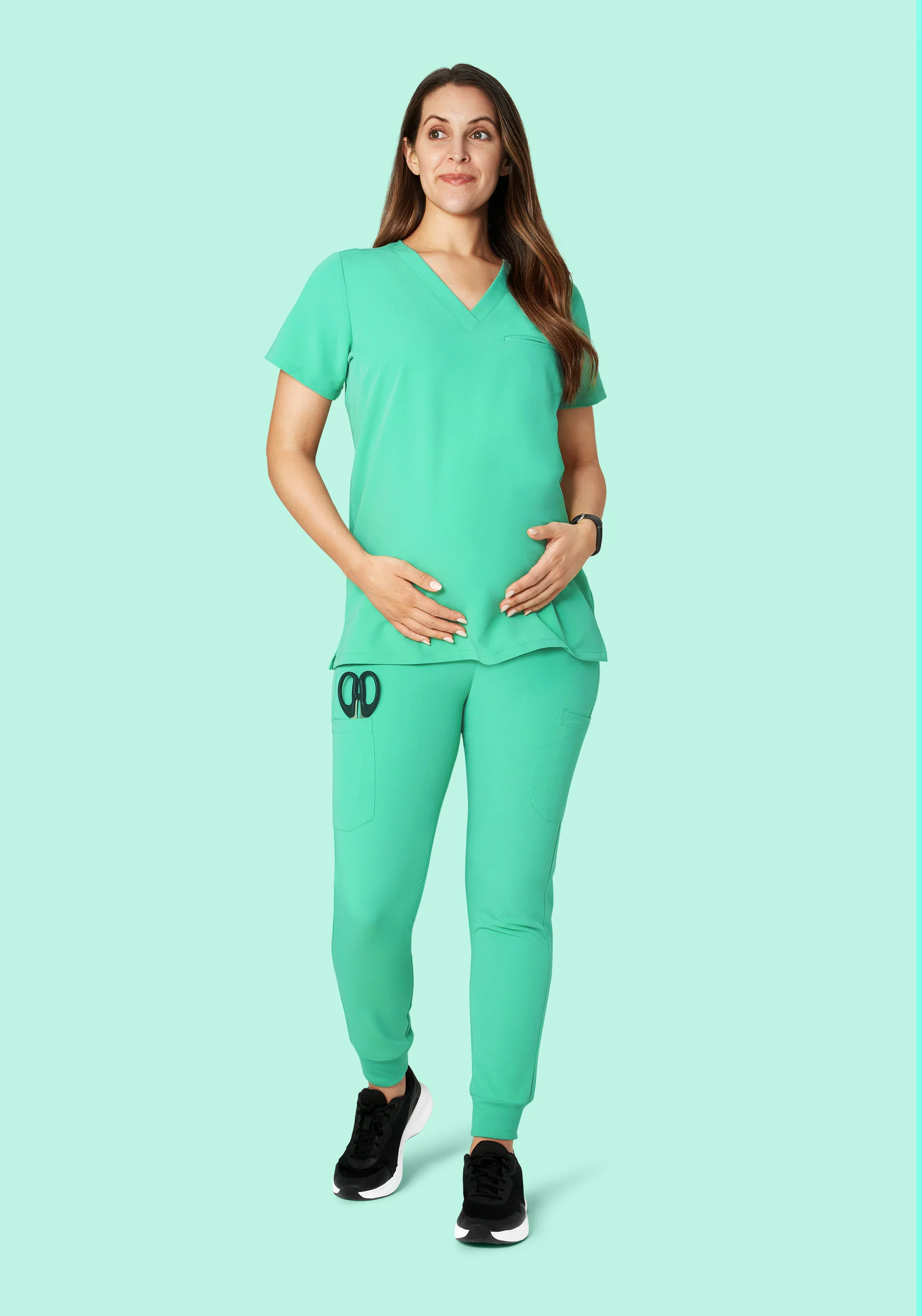 Maternity One Pocket Top Seaglass - Image 3