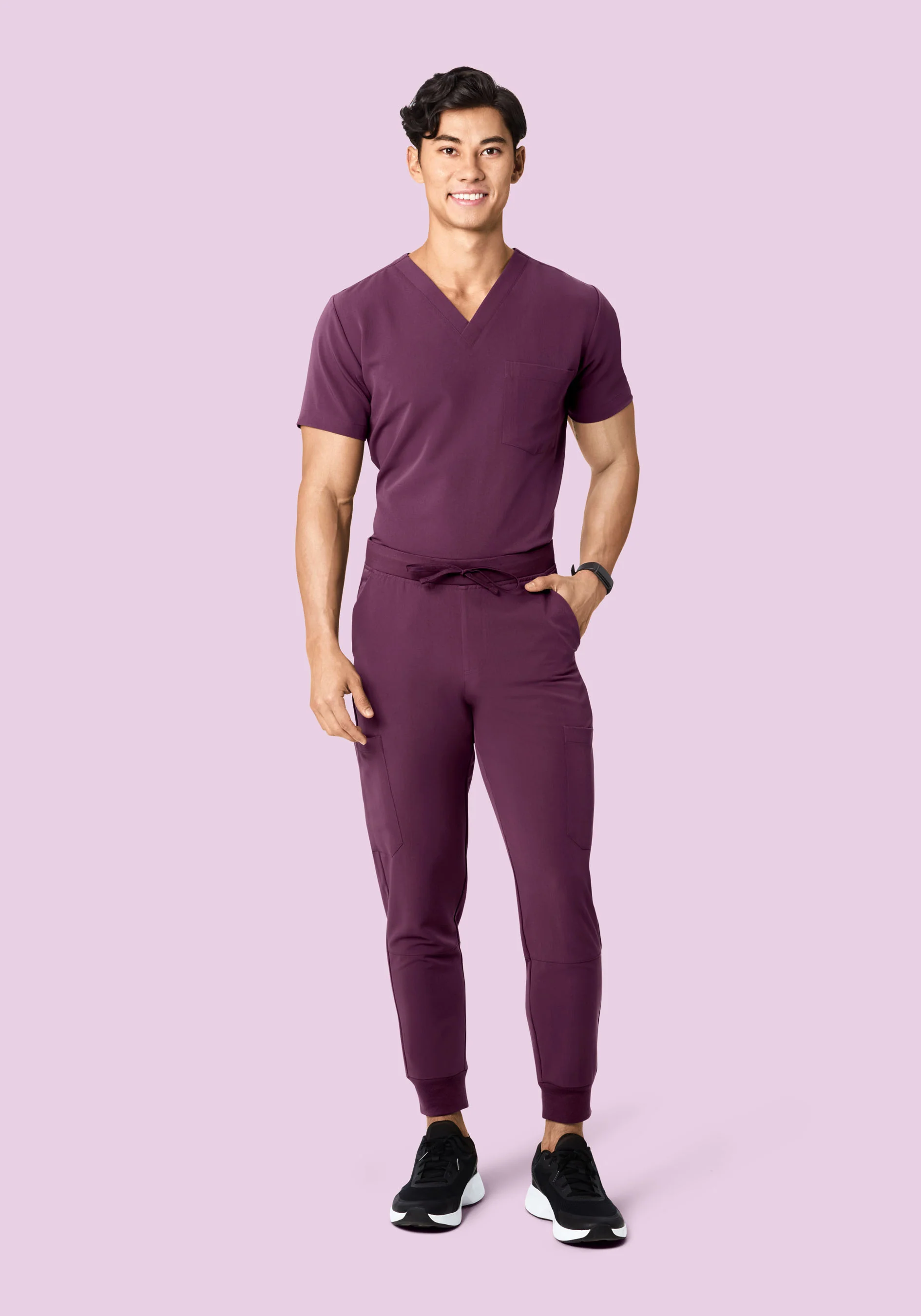 7 Pocket Joggers Bordeaux - Image 4