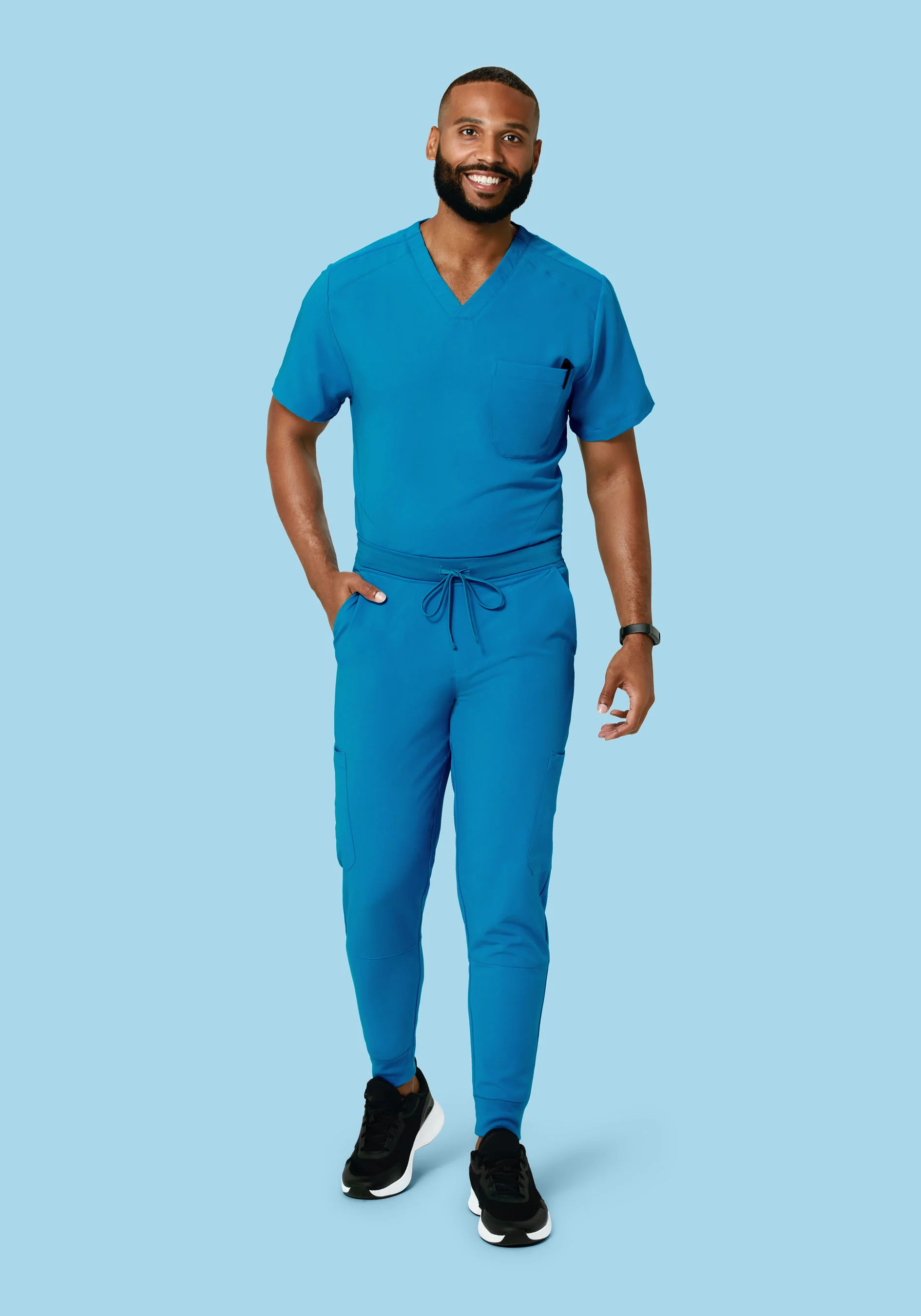 7 Pocket Joggers Electric Blue - Image 2